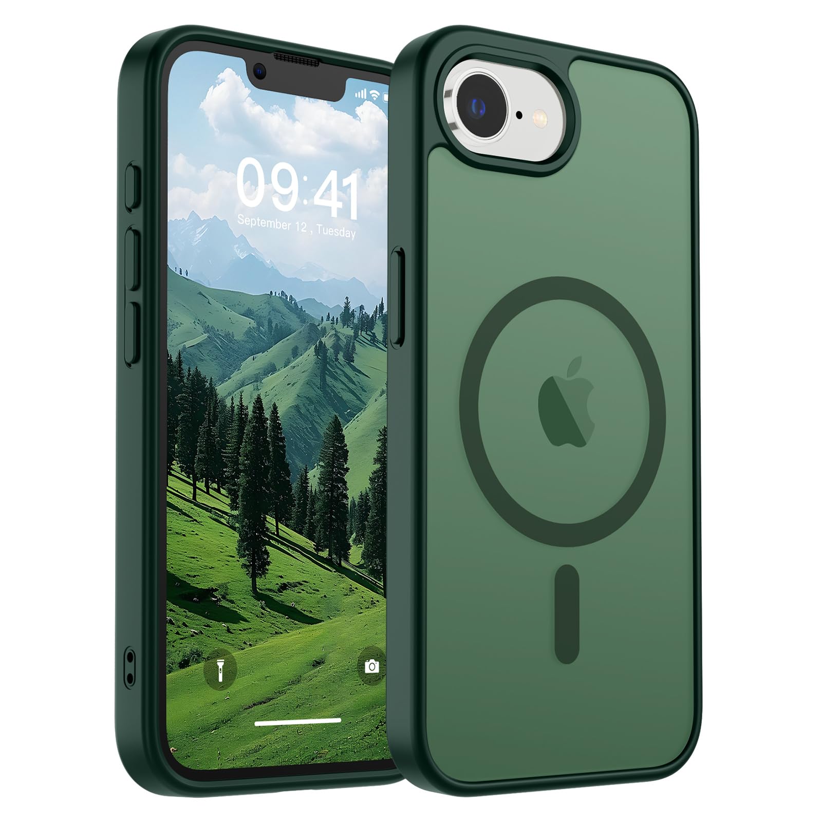 SUPFINE Magnetic for iPhone 16e Case (Compatible with MagSafe)(Military Grade Drop Protection) Slim Translucent Matte Shockproof with Anti-Fingerprint