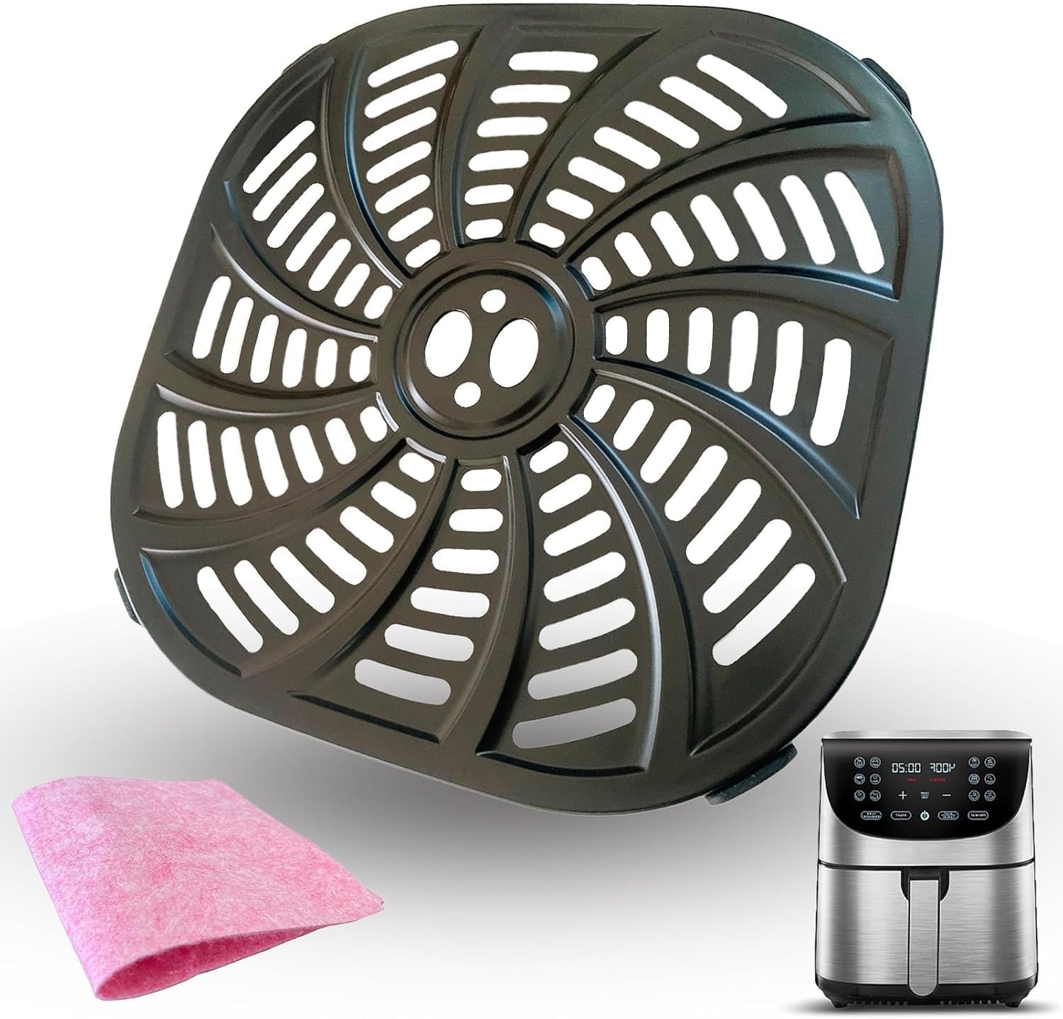 HIKEurt 7 Quart Air Fryer Replacement Grate for Gourmia GAF778 Air Fryers, Upgraded Grill Pan Grill Plate Crisping Plate Tray Rack Grid Shelf for Gourmia 7QT Air Fryers, Dishwasher Safe, Nonstick HIKEurt 7 Quart Air Fryer Replacement Grate for Gourmia GAF778 Air Fryers, Upgraded Grill Pan Grill Plate Crisping Plate Tray Rack Grid Shelf for Gourmia 7QT Air Fryers, Dishwasher Safe, Nonstick