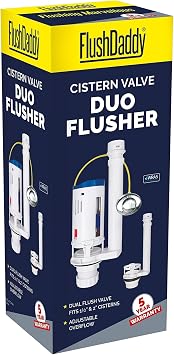 LavaTap FlushDaddy Dual Flush Valve 1.5in 2in, Toilet Cistern Push Button