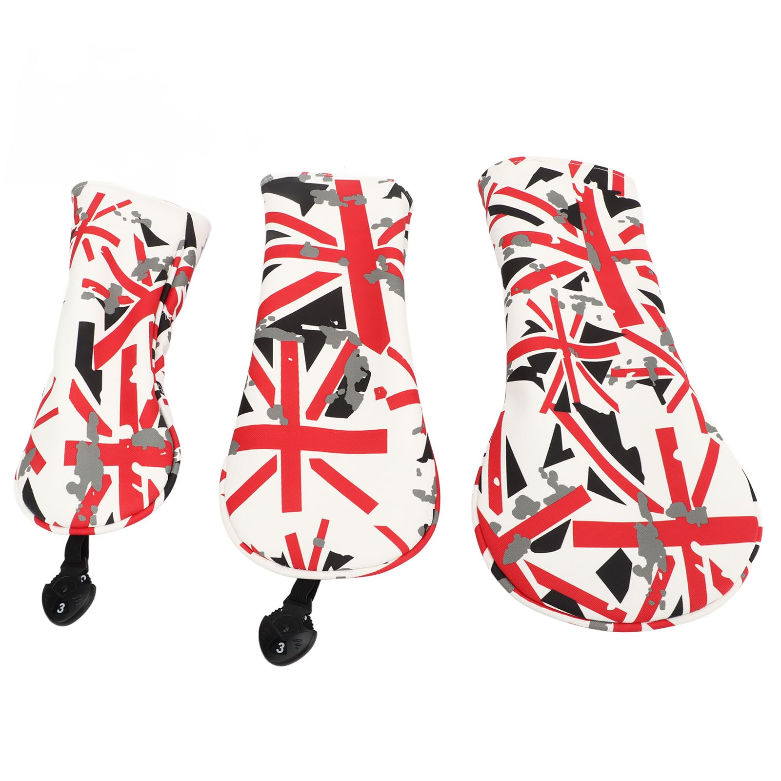 Funda de Cabeza para Club de Golf, Tela Oxford, Bandera británica, Funda para Cabeza de Golf para Amantes de los golfistas, 3 uds.