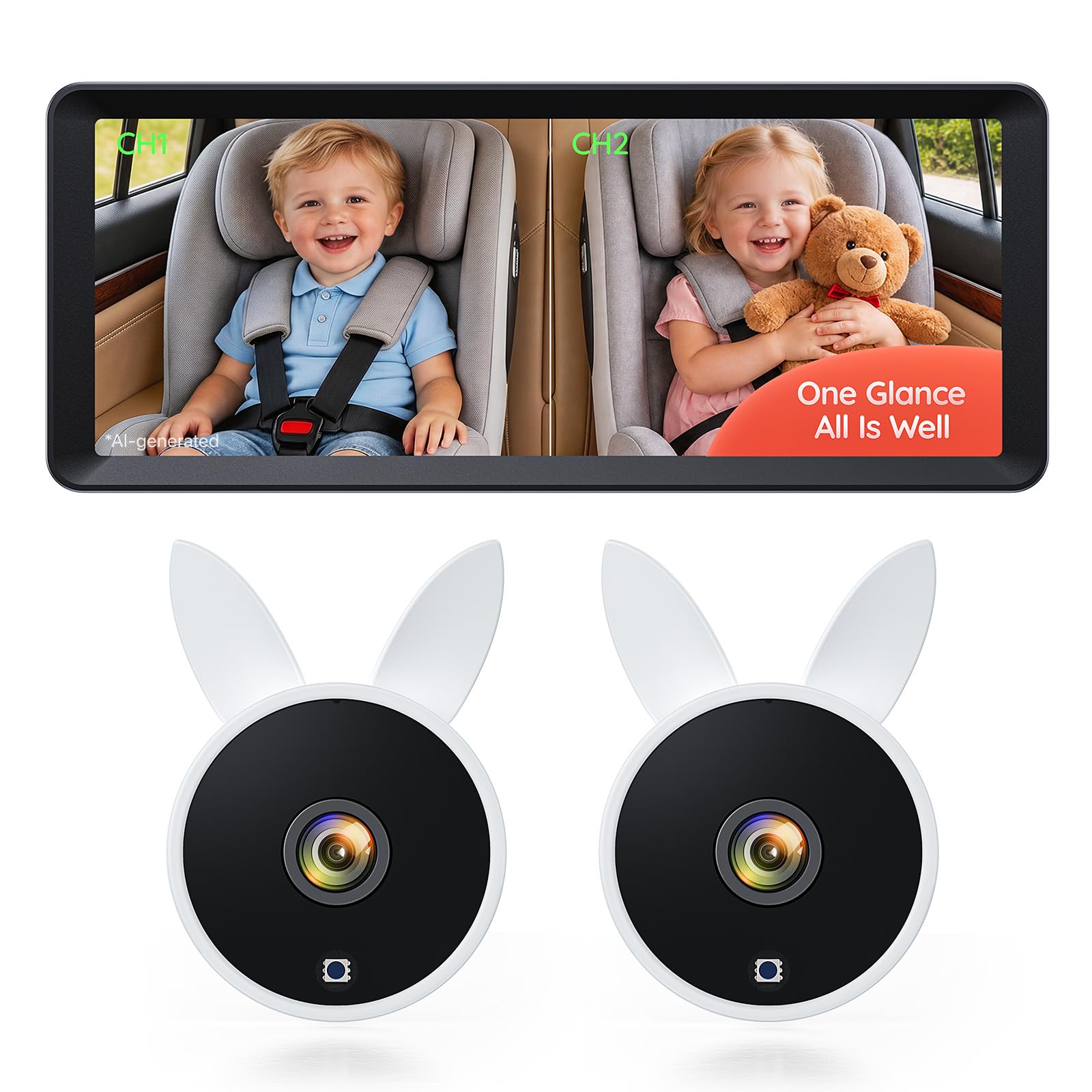 Babyvue Dual Car Camera Baby Monitor