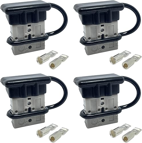 Blue Bar Industries Batería de 50 A 6-8 AWG de desconexión rápida - Conector de recuperación de 50 amperios, cabrestante de remolque, carrito de