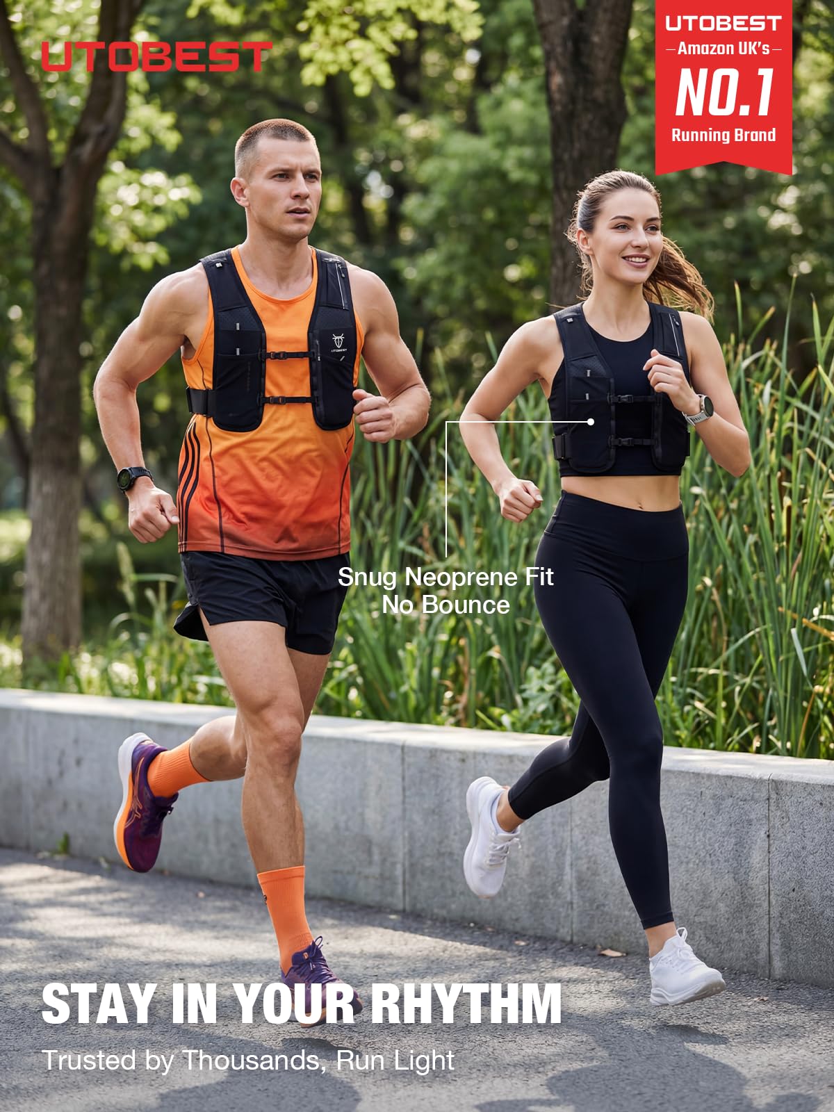 UTOBEST Ultra Running Vest Advanced Skin 2.5 Set leggero Hydration Pack per Trail running, 2,5 l, unisex