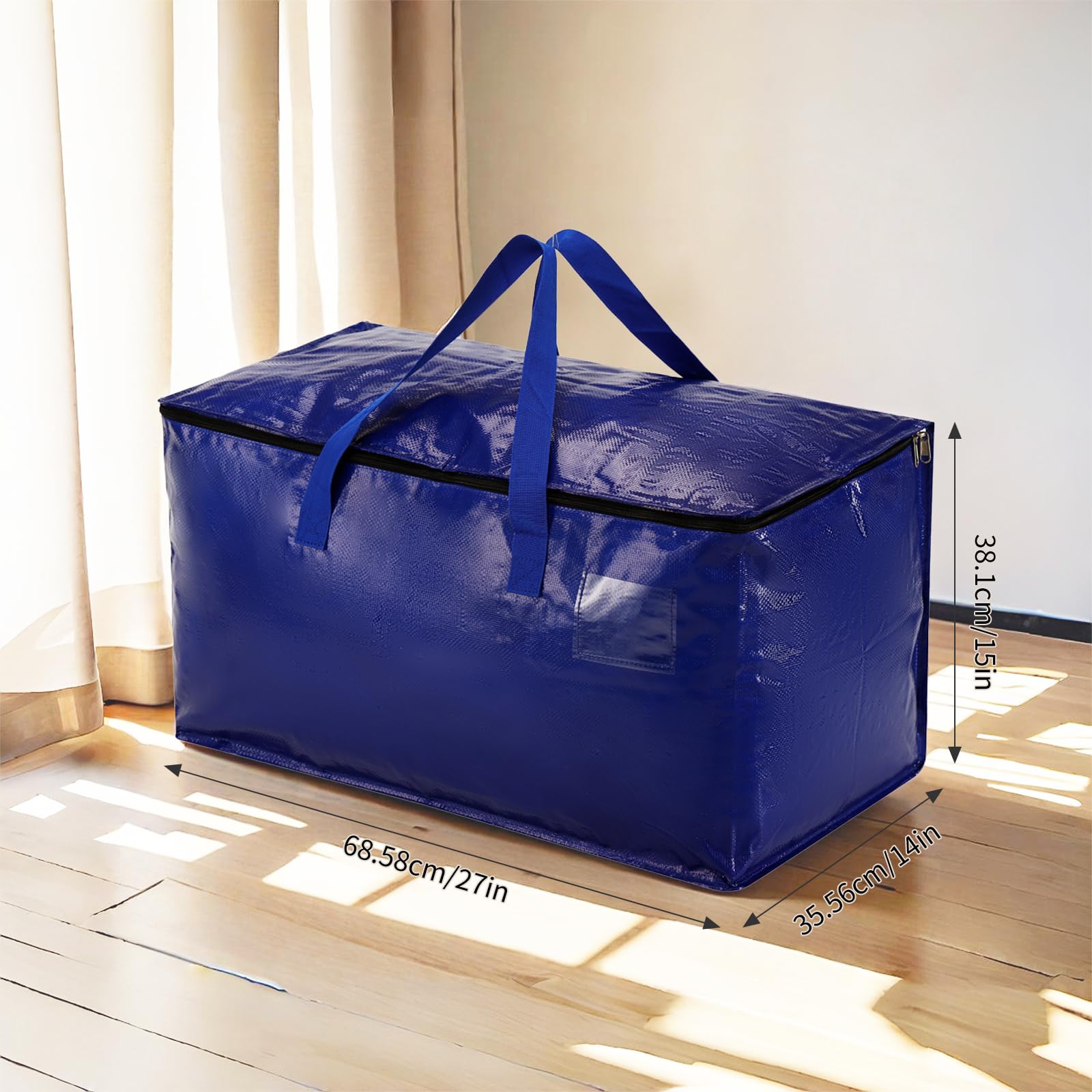 6 Pack Moving Bags Heavy Duty, Moving Boxes Alternative,Water Resistant, Foldable,Zip Backpack,Reusable Storage,For Clothes Storage,Travelling Camping,College Essentials Moving Supplies?PP,BLUE)