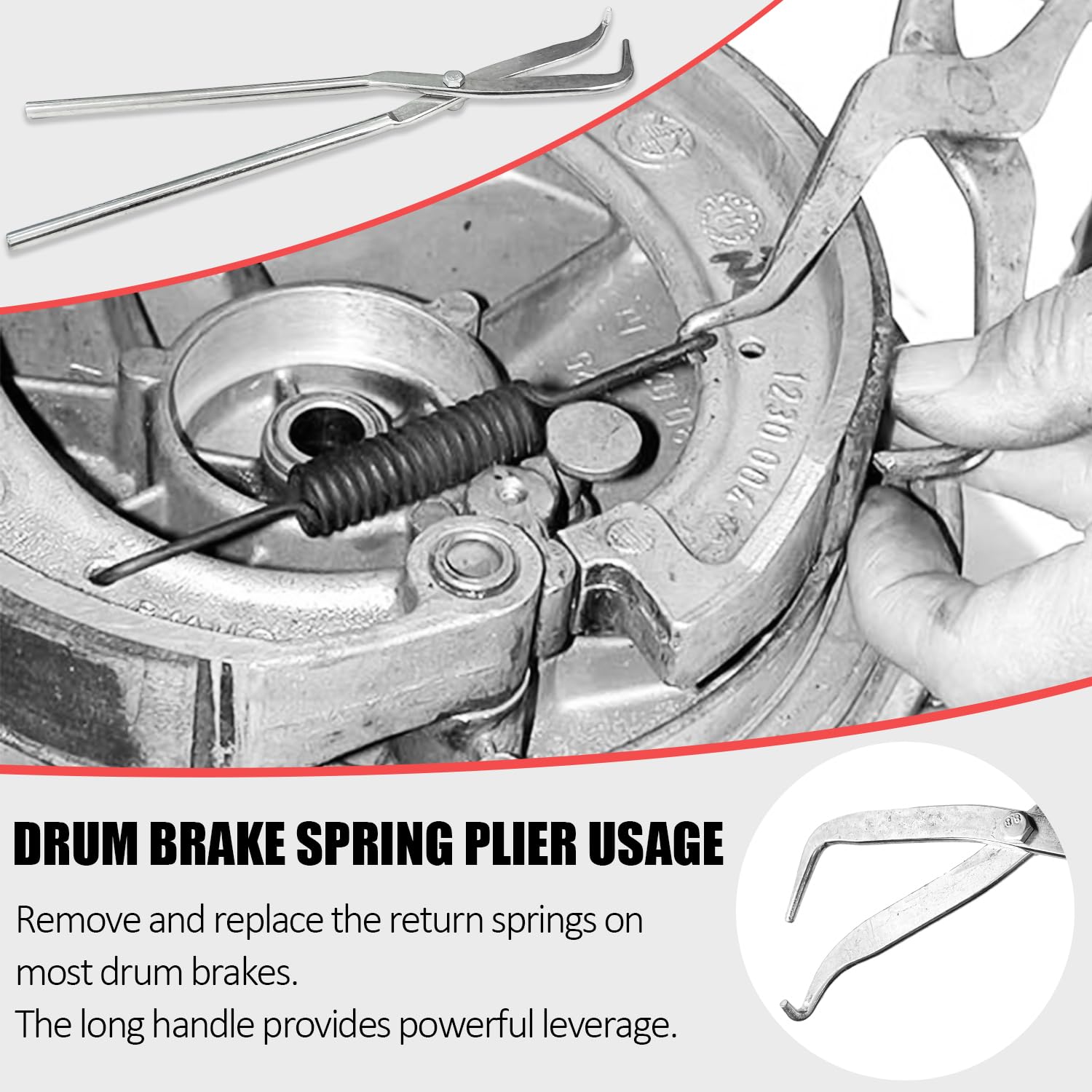 Brake Compressor Tool BEYELO 8 Pcs Drum Brake Puller Kit Brake Spring ...