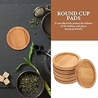 Vista 9 de 6 posavasos de bambú Estera de taza de bambú almohadillas de té de madera platillo de café platillo cerveza platillos posavasos posavasos vino