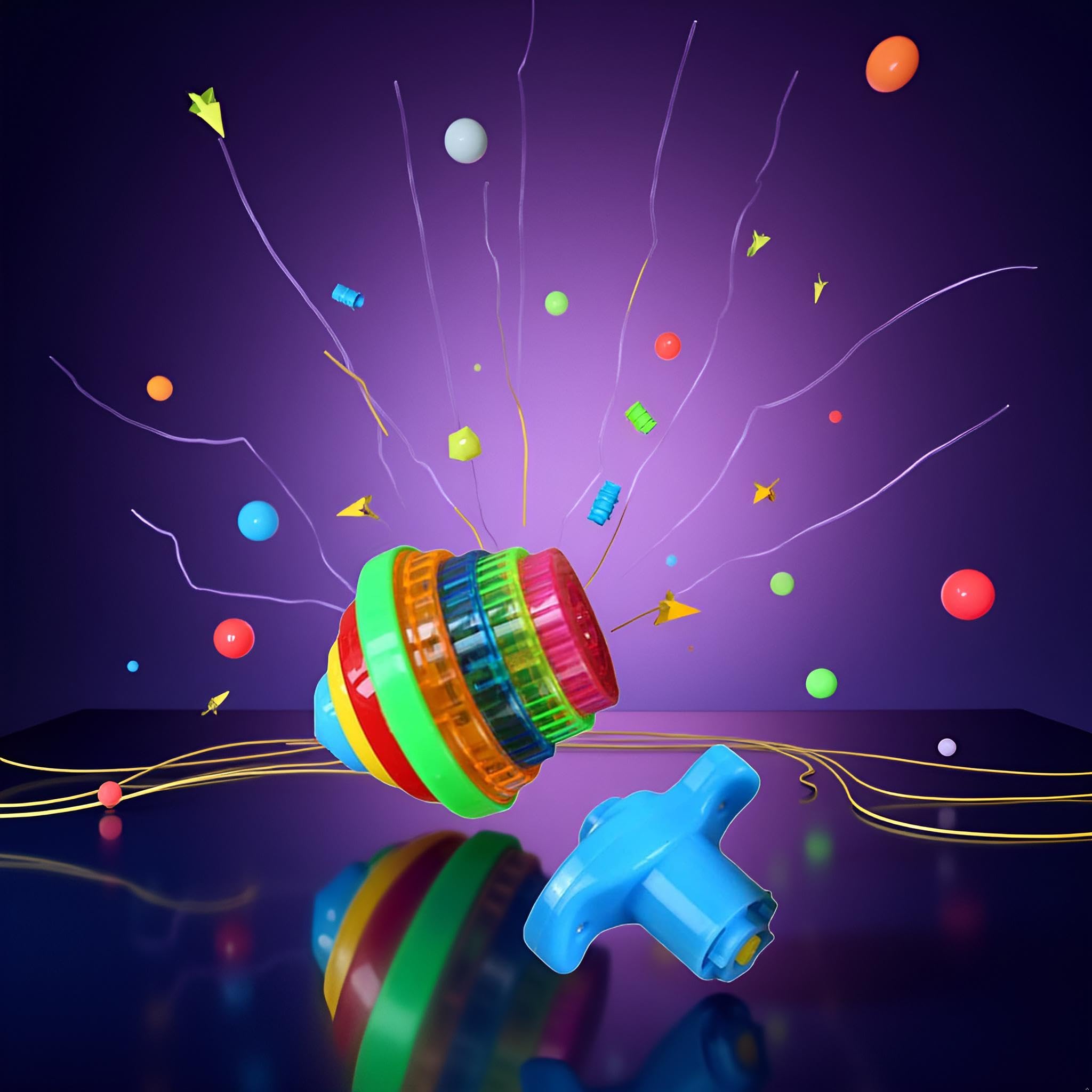 1Pc Multicolour Spinning Top Light up Flashing Spinning Tops Gyroscope with Light up Top Spinner Light Up Spinning Top for Gift - Image 4