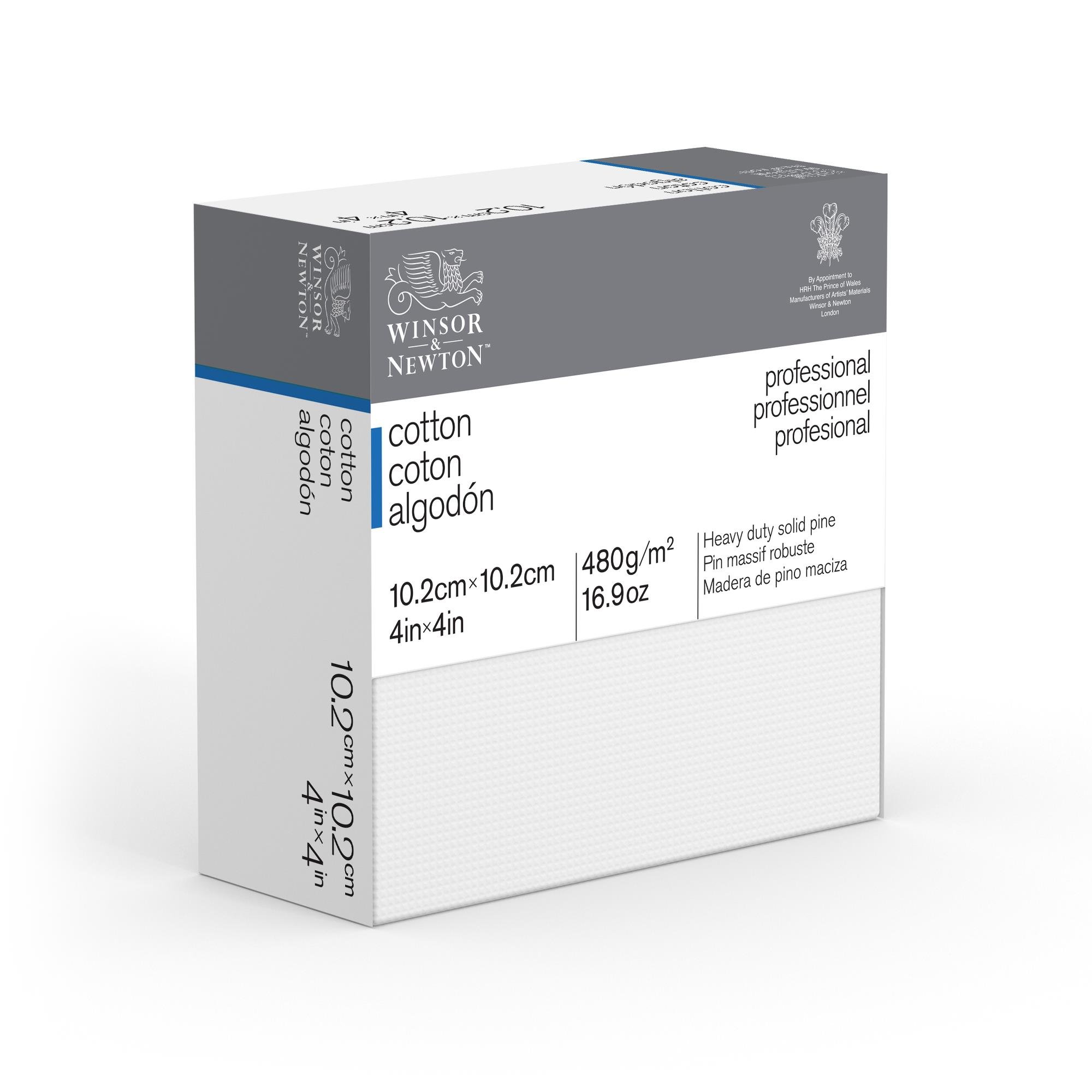 Winsor & Newton Professional Cotton Canvas, 4" x 4" Deep Edge