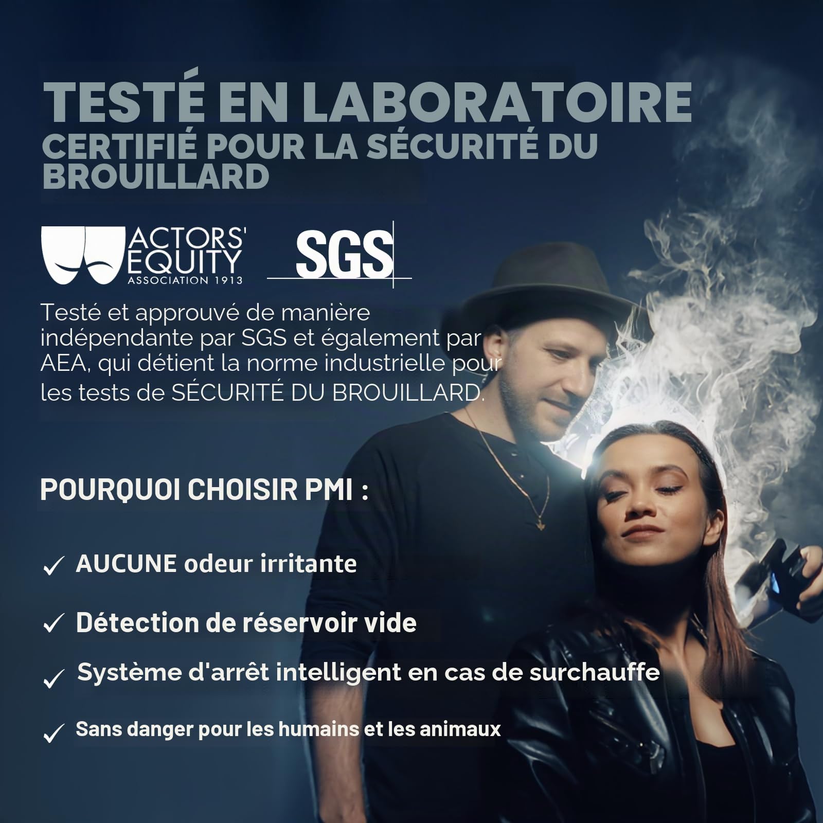PMI SmokeNINJA Machine à fumée portable et sans fil avec télécommande, pour photographie, événements en plein air, fêtes, effets de scène, Halloween ou mariages (kit complet)