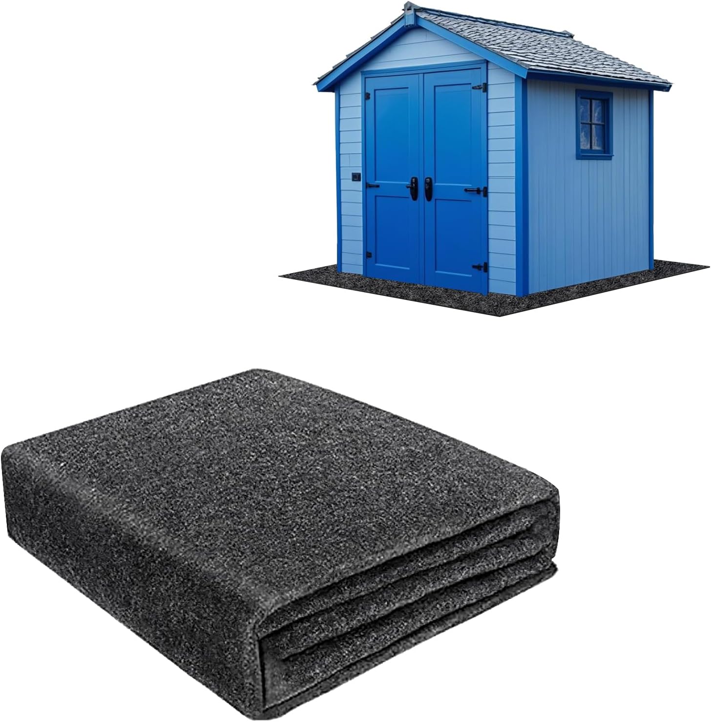6 x 7.87 FT Outdoor Storage Shed Mat, 3mm Thickened Waterproof Shed Base Flooring Pad, Outdoor Carport Mat, Anti-Slip Dustproof Patio Furniture Floor Scratch Prevention