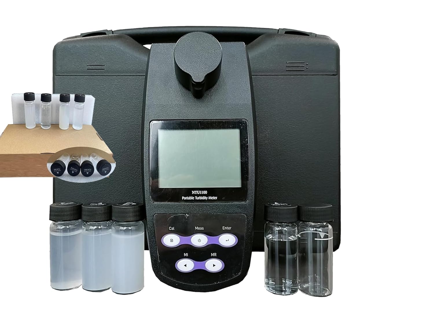 Lab Turbidity Meters Turbidity Analyzer NTU1100 with Range 0 to 1100 NTU/FNU 0 to 275 EBC 0 to 9999 ASBC ASTM ISO 7027 Standard USB Interface 100 Data Memory 2-5 Point Calibration