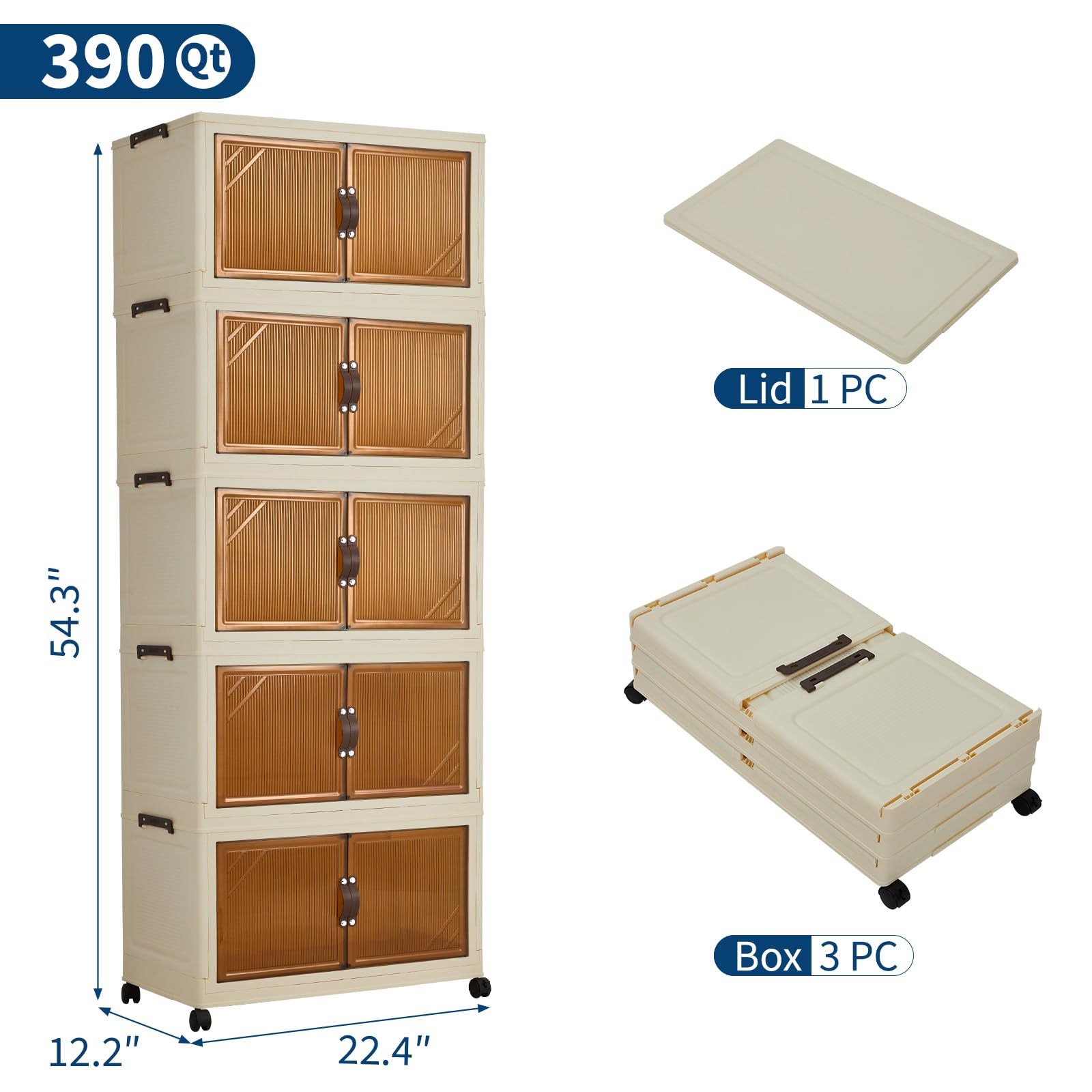 Faltbarer Aufbewahrungsschrank Aus Kunststoff Magnettüren & Stabile Konstruktion Vielseitige Kleiderbox Für Kinderzimmer & Schlafzimmer – Perfekt Zur Organisation Von Kleidung Und