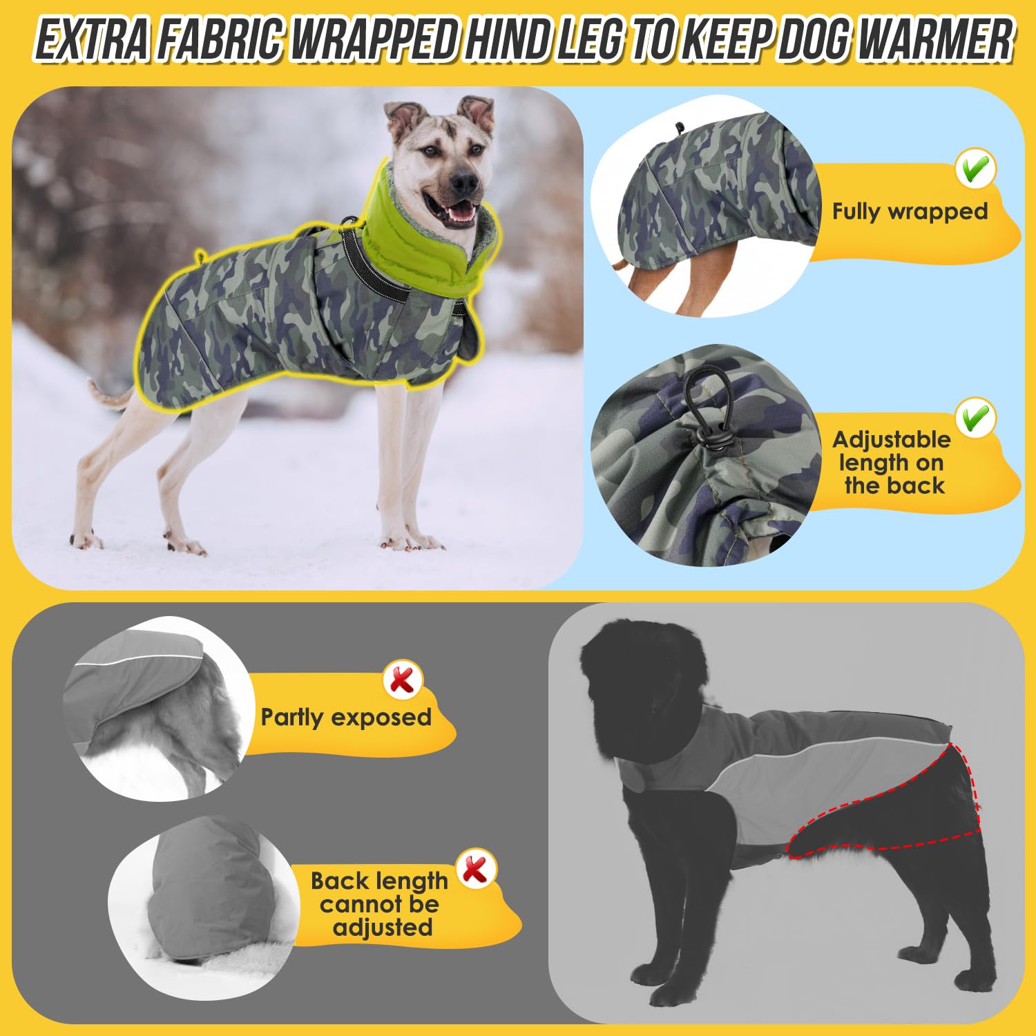 SlowTon Hondenjas voor de winter, warme polarfleece voering, outdoorjas