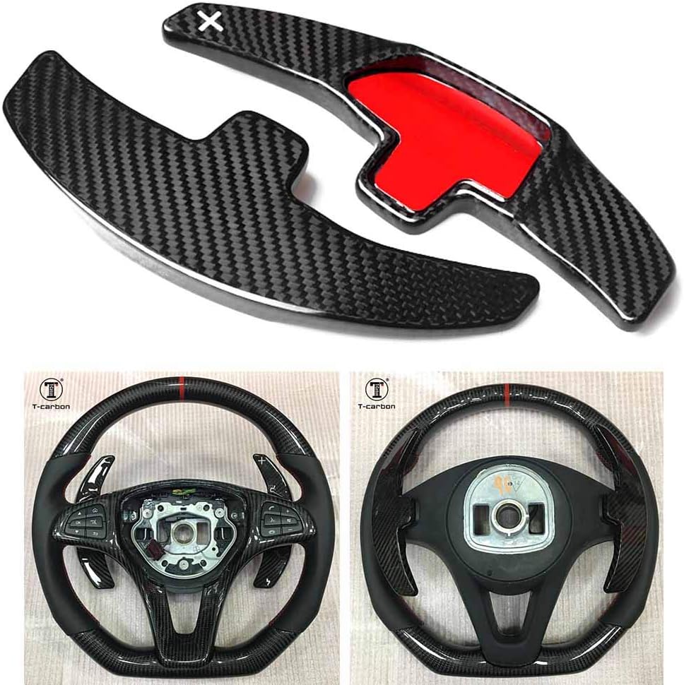 【GZYF】最終セール！GZYF 車用パドルシフトカバー パドルシフトエクステンション カーボンファイバーステアリングホイールパドルシフターエクステンション