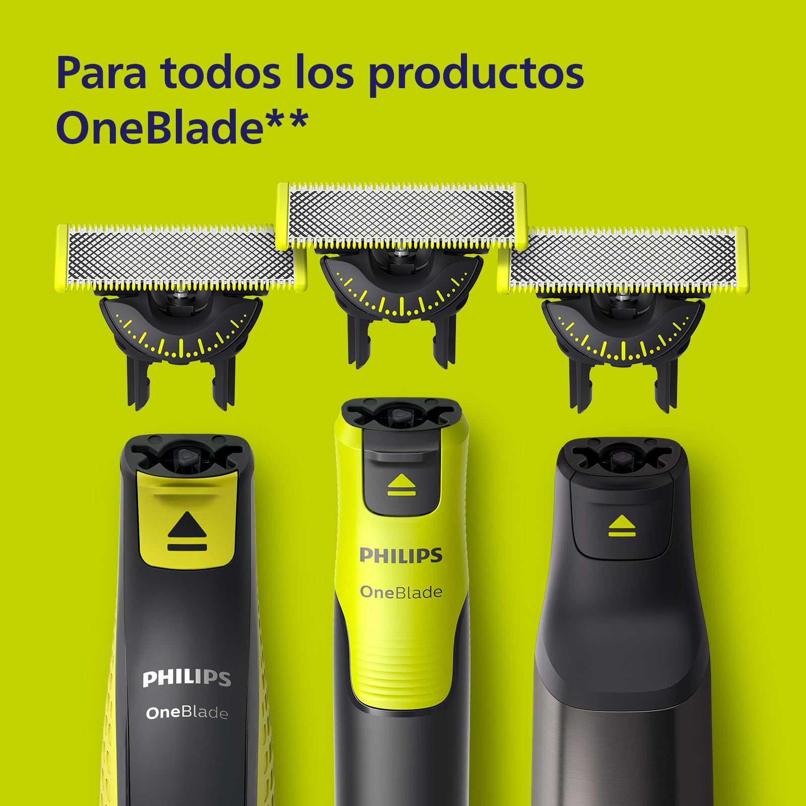 Philips OneBlade Original 360 cuchillas, compatibles con todos los mangos OneBlade y Pro, 5 unidades (modelo QP450/50)