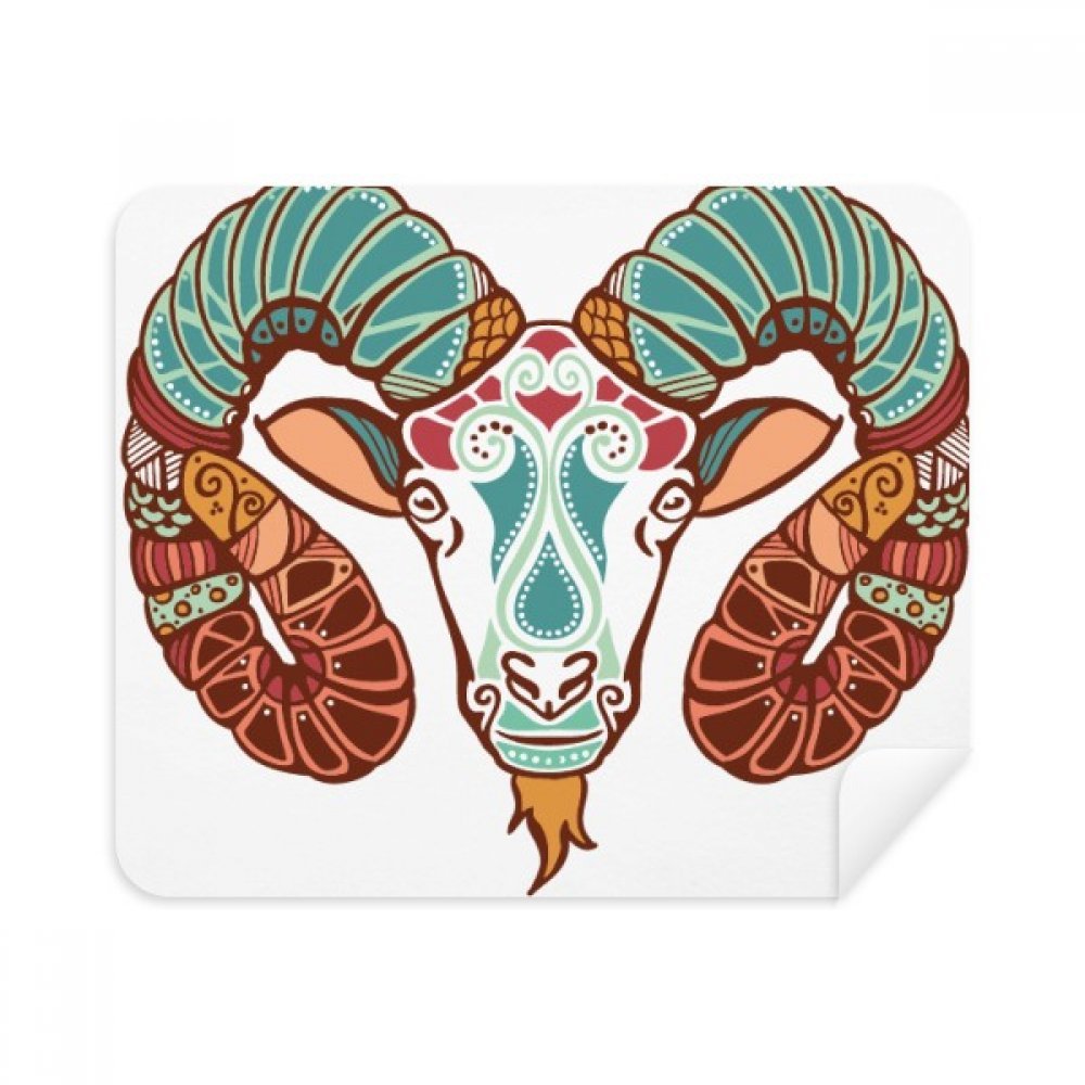Aries Constellation Zodiac Symbol Cleaning Cloth Screen Cleaner 2pcs Suede Fabric