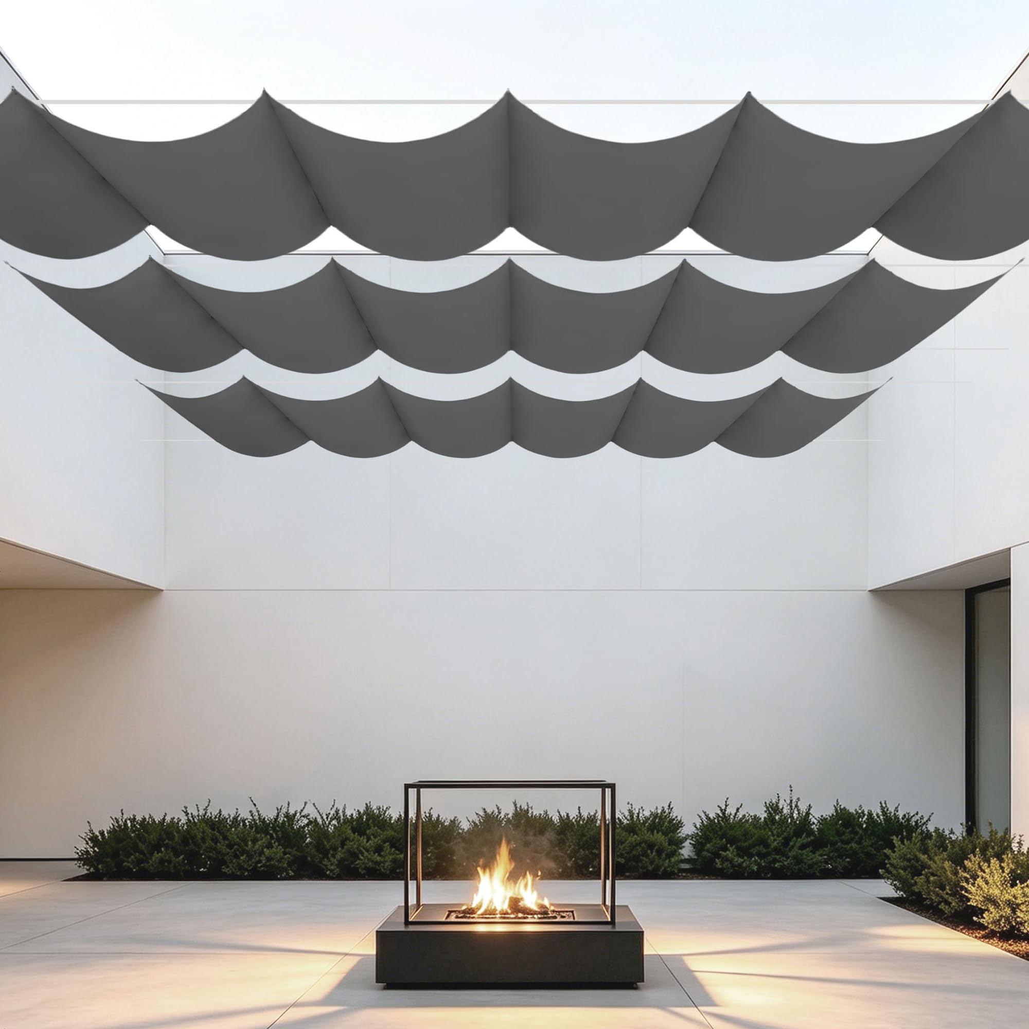 Voiles d'ombrage rétractable gris 150x220 cm pour terrasse