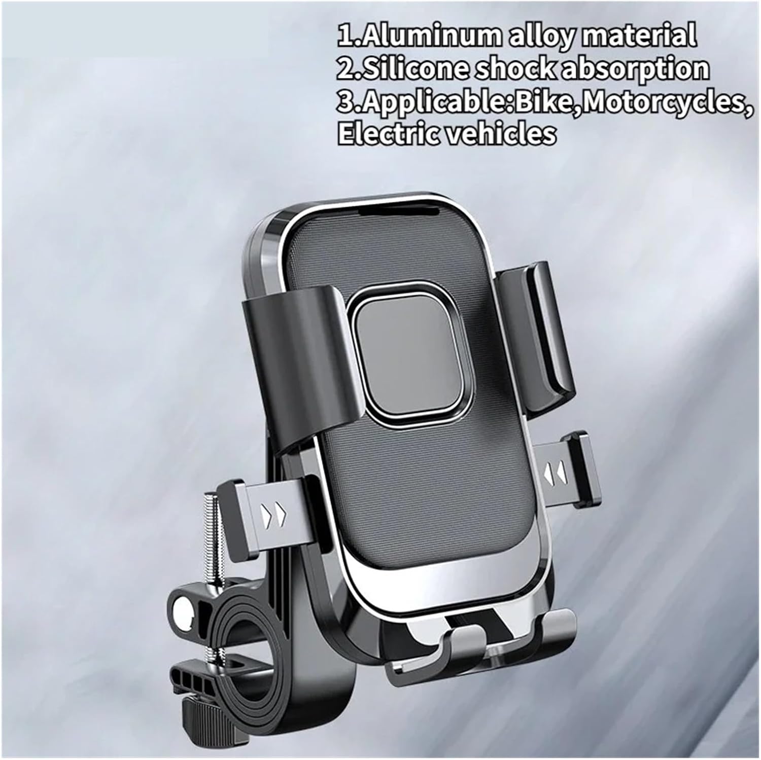 Bike Phone Mount Universal Aluminum Alloy Shockproof Motorcycle Multifunctional Phone Holder Bike Riding Cellphone Mount Anti-Fall Holders Bicycle Phone Holder(CBZJ)