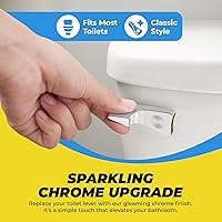 Vista 3 de Palanca de repuestos para palanca de tanque de inodoro estándar americano