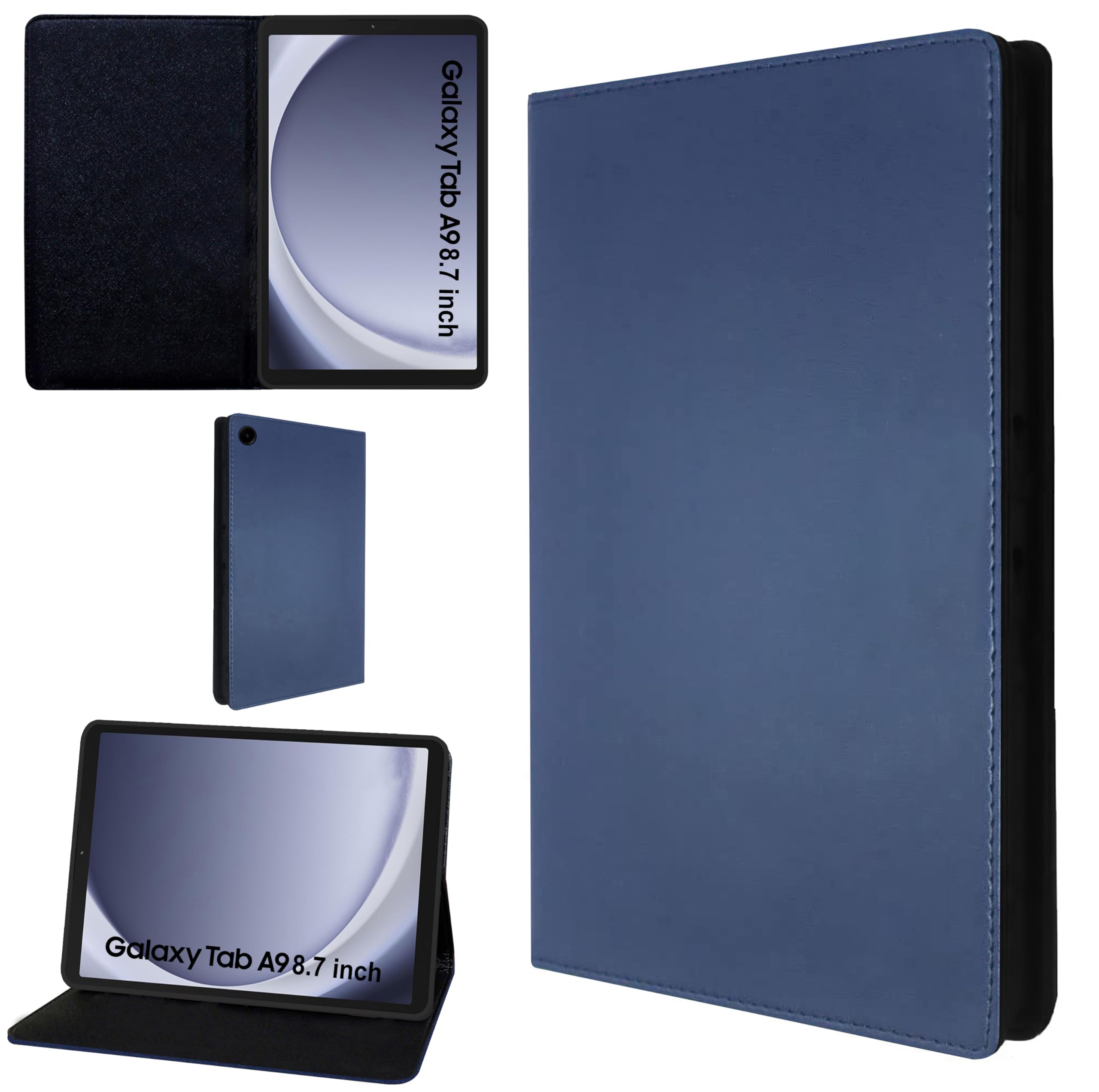 TGK Leather Flip Stand Case Cover for Samsung Galaxy Tab A9 8.7 inch (Blue)-image-25