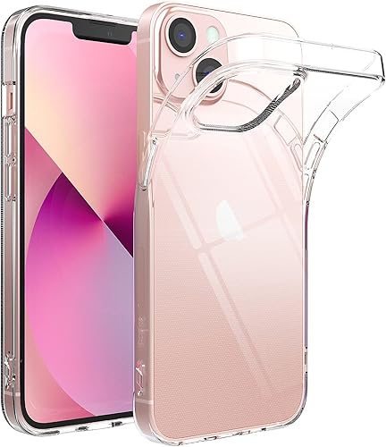 Ringke Compatible con iPhone 13, Air Soft Transparente TPU a prueba de golpes, flexible, ligera, delgada funda para teléfono - Transparente