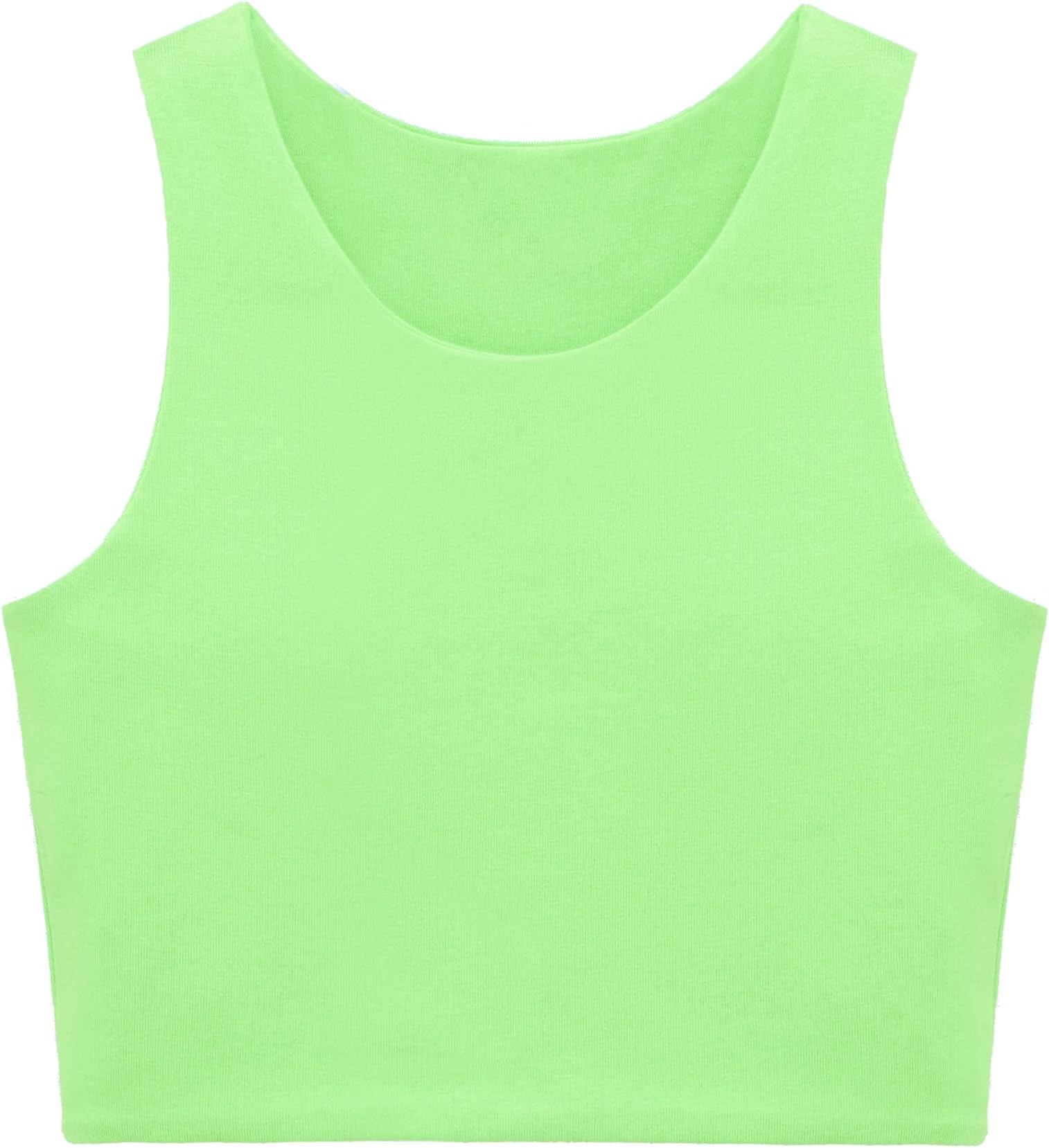 Girls' Double Lined Sleeveless Basic Crop Tank Top