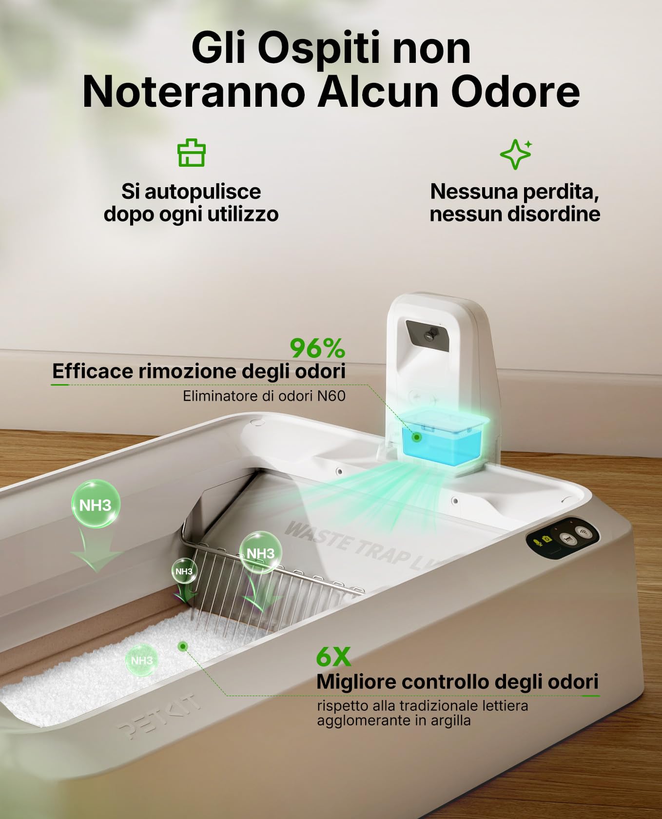 PETKIT PUROBOT Crystal Duo Lettiera Gatto Autopulente con Cappuccio Chiuso, Telecamera AI, Monitoraggio Intelligente della Salute, Pulizia Bidirezionale, Eliminazione degli Odori