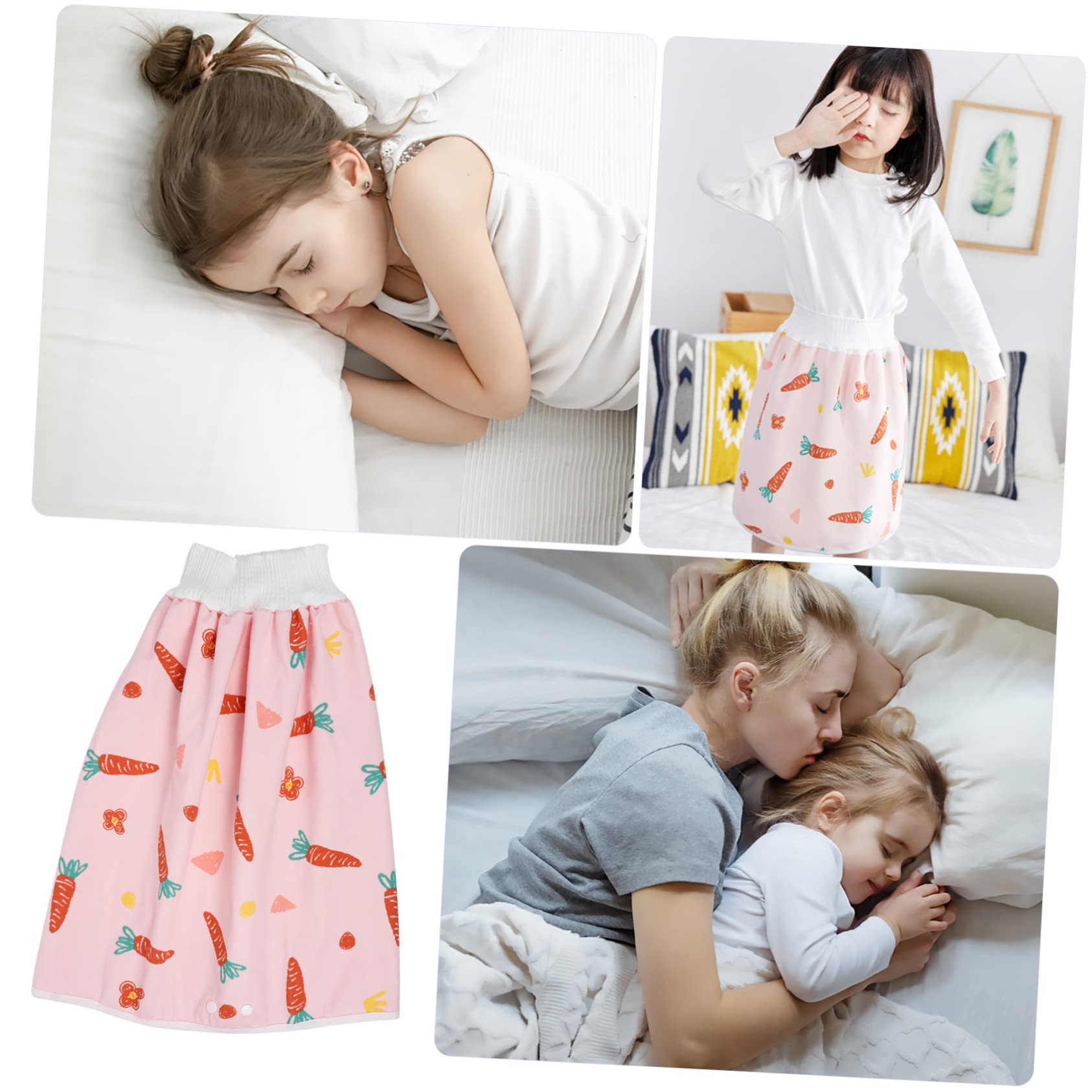 SUPVOX High-Waist Diaper Skirt Newborn Training Pants Potty Training Skirt for Girls Pink