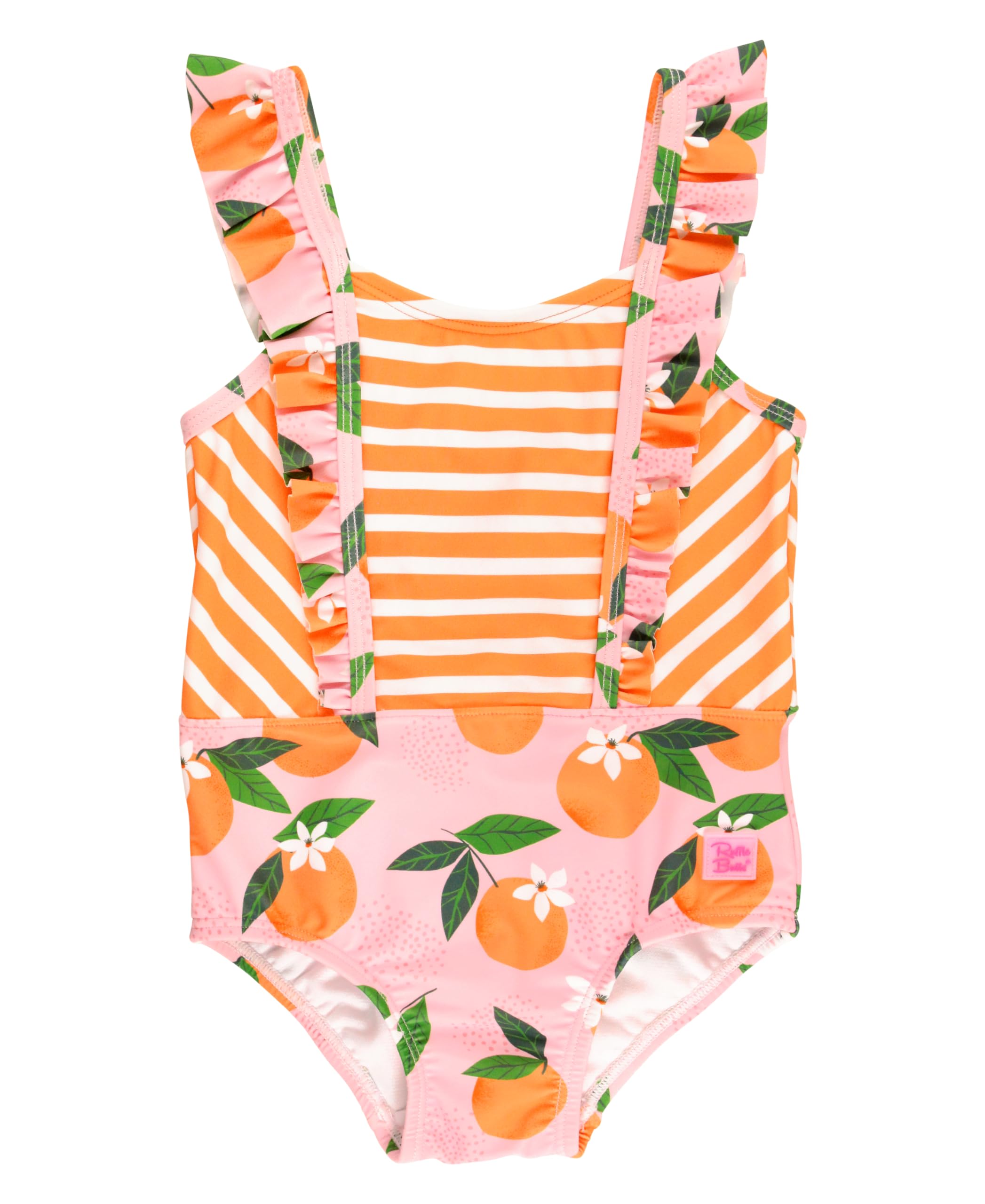RuffleButts® Baby/Toddler Girls Ruffle Strap One Piece Swimsuit w/UPF 50+ Sun Protection