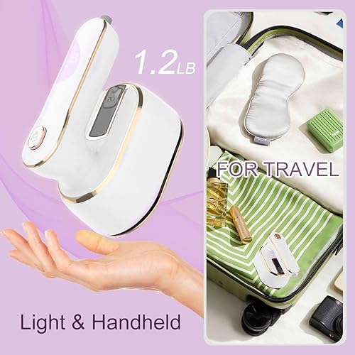 Miniatura 3 de Plancha de vapor para ropa de viaje Mini plancha de vapor portátil de mano para viajar Ropa de tamaño pequeño Vapores de ropa de mano Vaporizadores