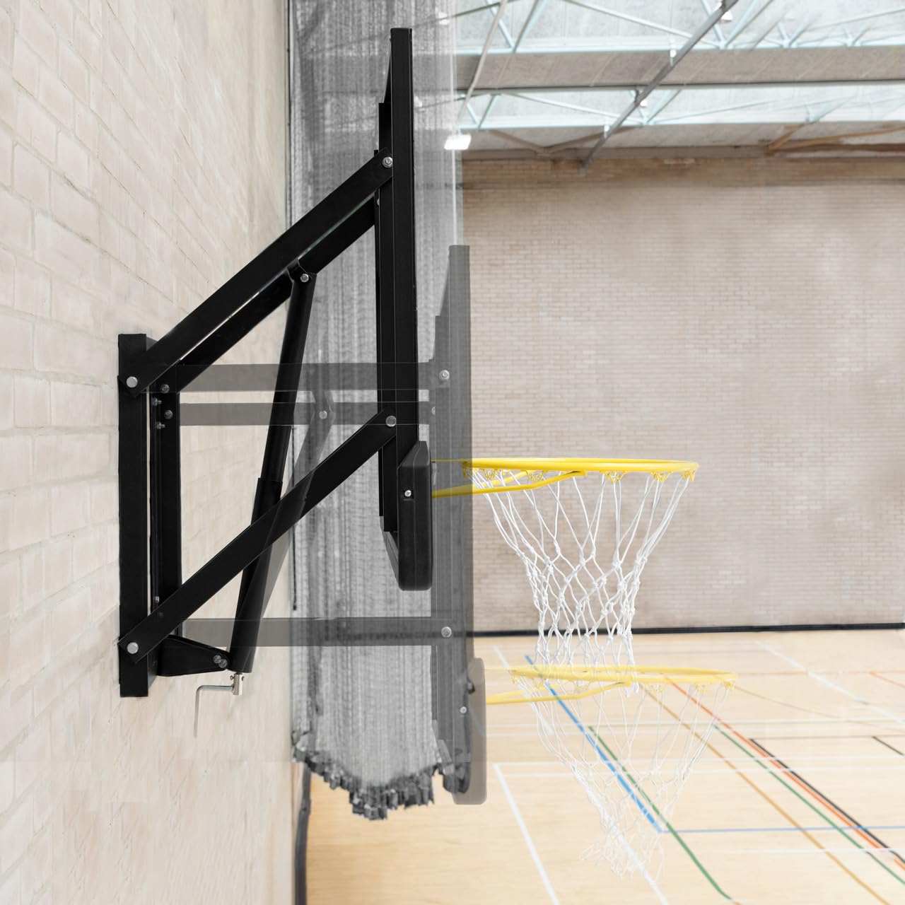 FORZA Canestro professionale da Basket da Muro - Canestro Regolabile - Tabellone da Pallacanestro Regolamentare | Ideale per Uso Interno ed Esterno | Resistente ai Raggi Uv, Ruggine e Corrisione