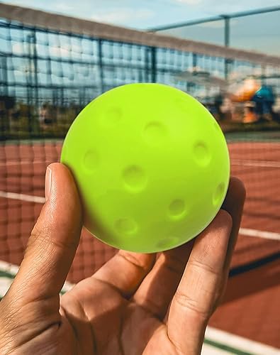 Miniatura 9 de Tarutaru Paquete de 12 bolas de pickleball de espuma, bolas de pickleball silenciosas para práctica en exteriores o interiores, juego de bolas