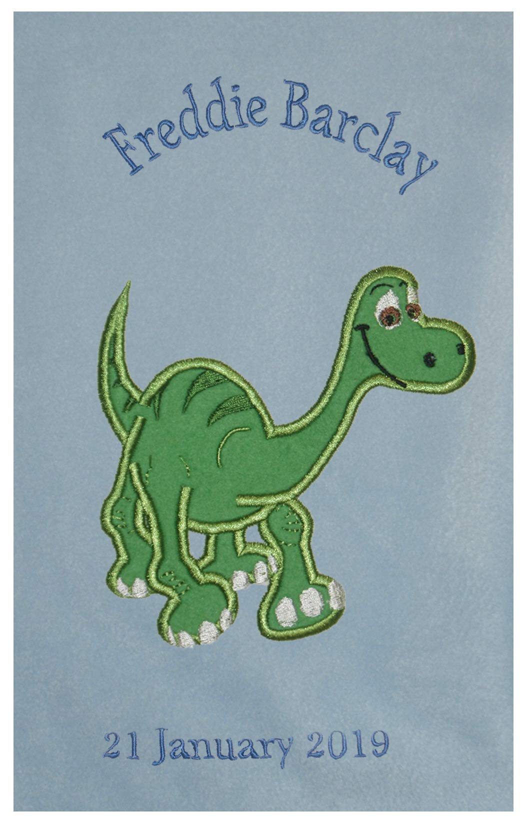 Oh Sew Simple ARLO PERSONALISED AND EMBROIDERED SUPER SOFT FLEECE BABY BLANKET (Blue Blanket)