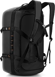 Hulongo Waterproof Duffel Bag Backpack for Men, Black, 40L | Mens Duffel Backpack Bags, Heavy Duty, for Traveling