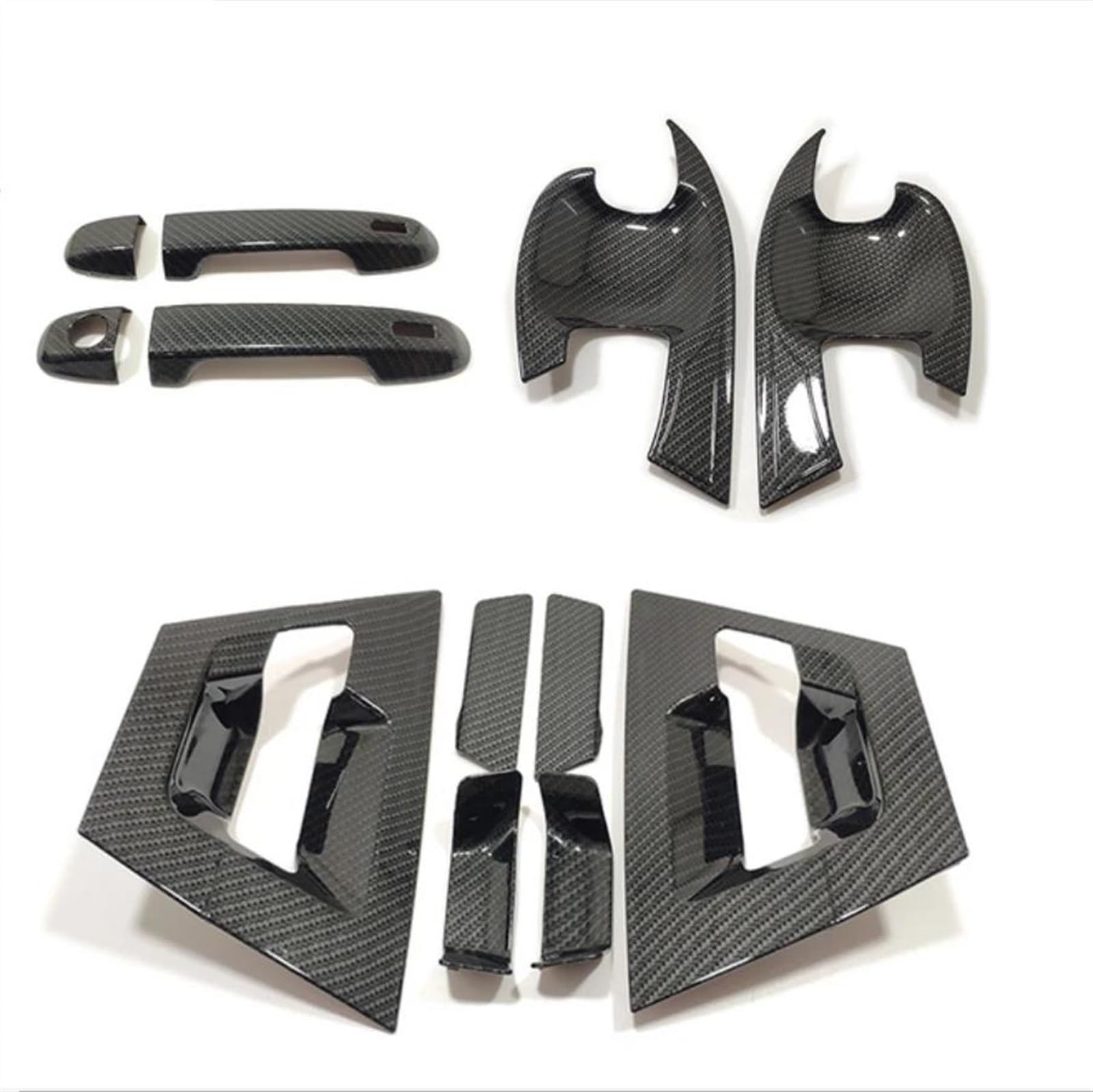 Kjhopy Carbon 3 Car Accessories Styling Stickers For Toyota C-Hr Chr 17-20 Protective Cover Door Handle Outer Bowls Trim Exterior Door Handle(Carbon 3)