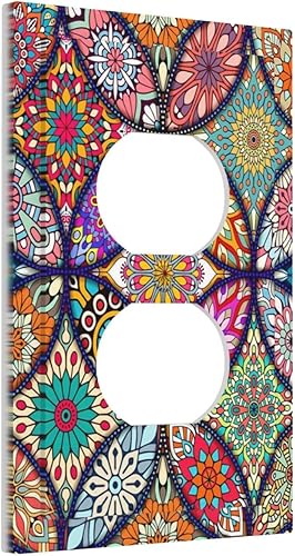 Miniatura 51 de Placa de pared doble basculante de mármol azul, cubierta decorativa de interruptor de luz de 2 cuadras, moderna acuarela degradada, arte de tinta