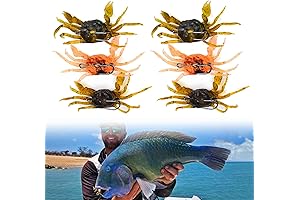 6Pcs Crab Fishing Lure 3D Simulated Saltwater Bait Trap Tool