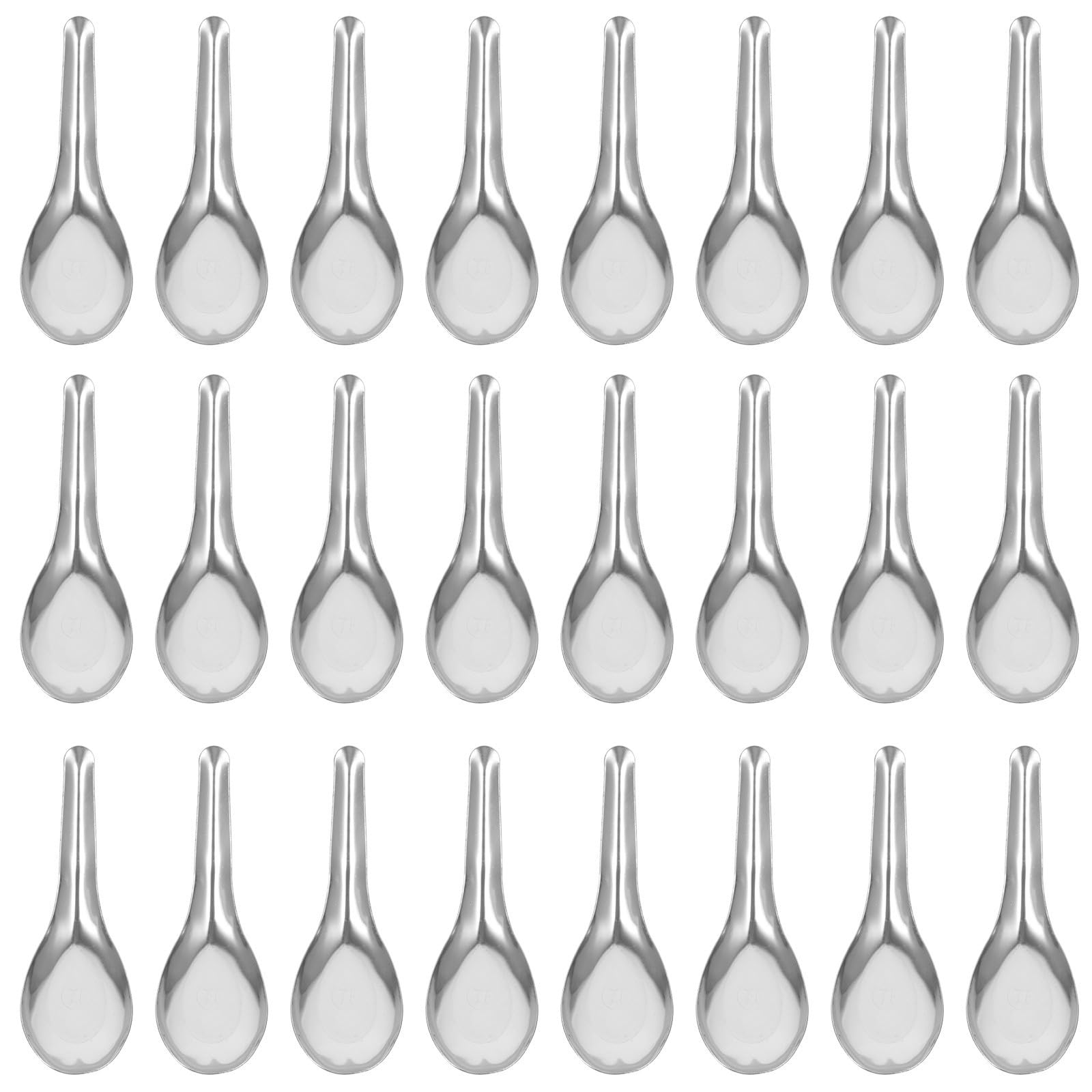 POPETPOP Cuillères à Soupe Anniversaire Lot de 50 Argenté en Acier Inoxydable Finition Polie, Multi-usage, Design Simple et Élégant Plusieurs styles et pour Service de Plusieurs styles