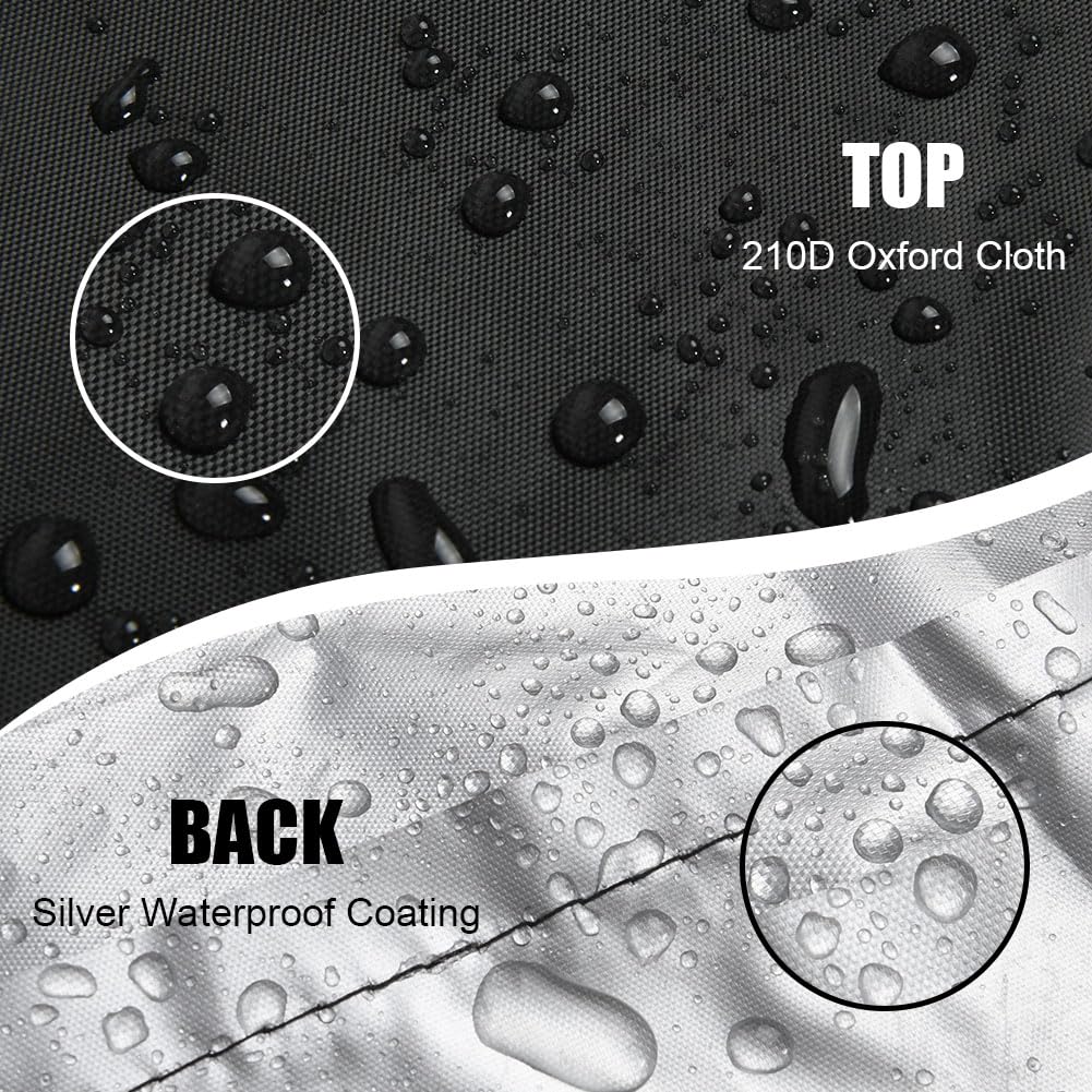 AOOWU Housse de Tondeuse à Gazon, Housse de tondeuse à gazon d'extérieur imperméable et résistante en polyester Oxford 210D, Housse de tracteur de jardin avec Cordon de Serrage, Anti-UV universelle