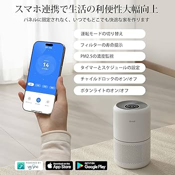Amazon.co.jp: Levoit (レボイト) 空気清浄機 進級スマートモデル Core
