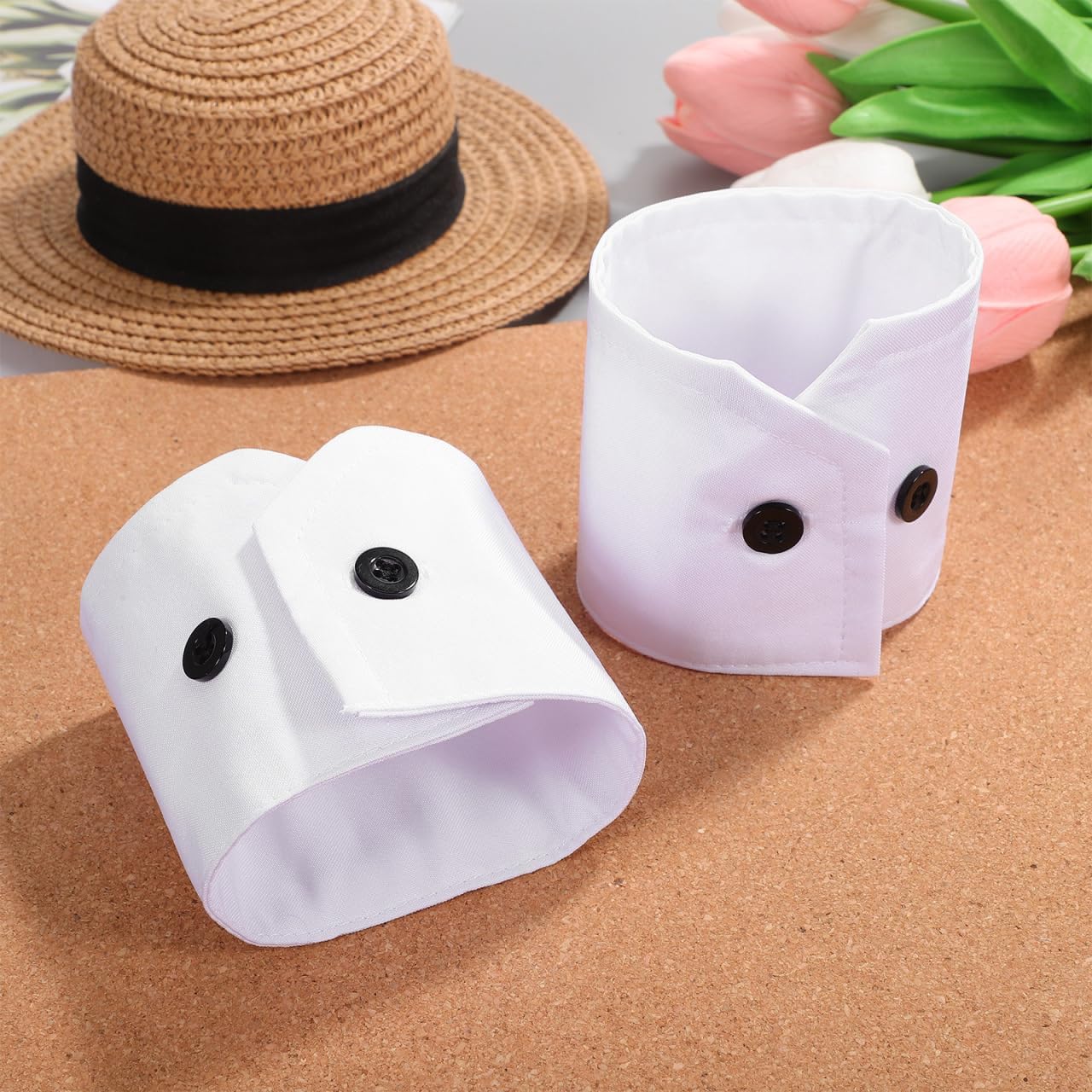 Lurrose Decorative Wrist Cuffs Women Detachable Fake Sleeve Cuffs Dress Accessories Lightweight Comfortable Fit 9.44X3.38In Pair