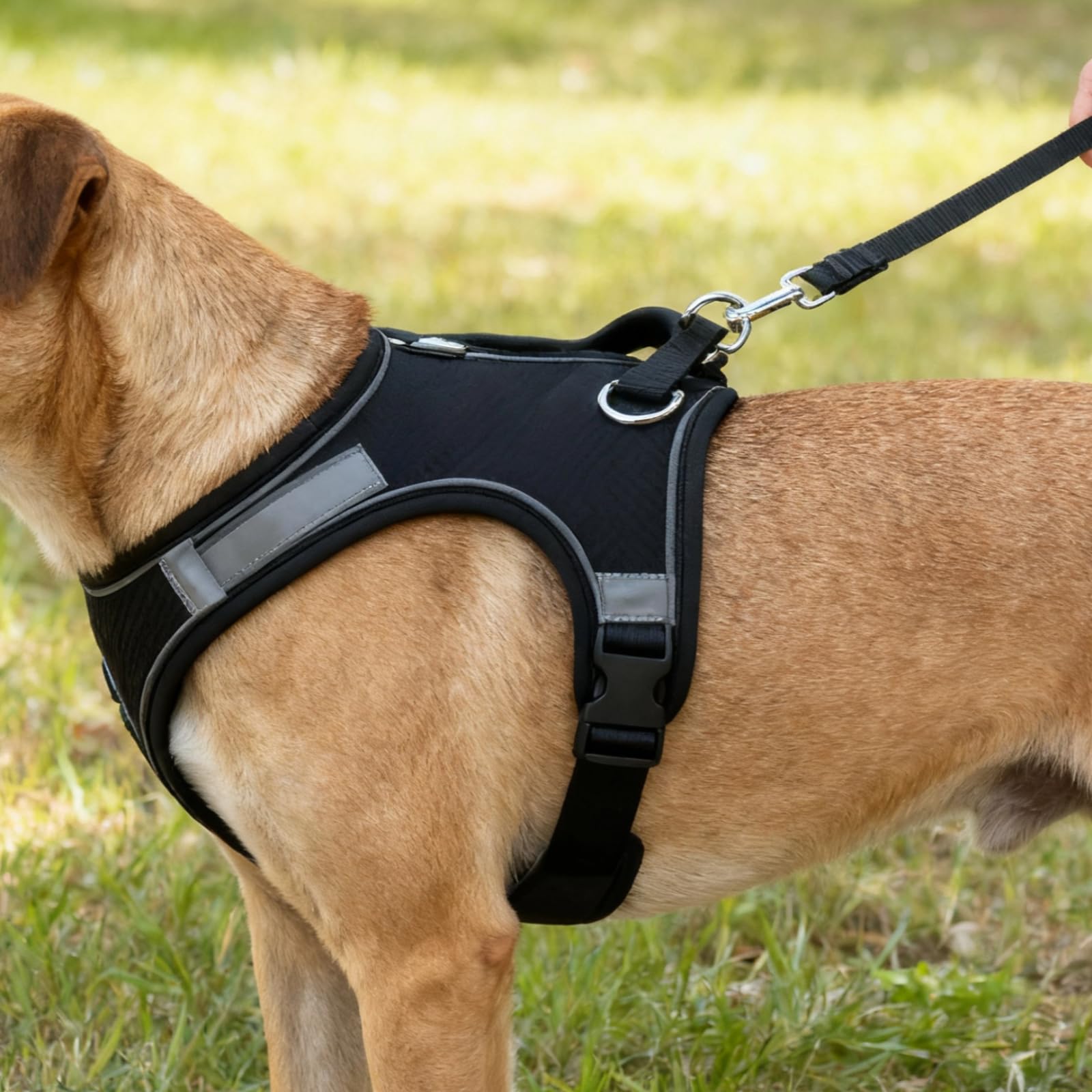 2 STK. Hundegeschirr- und Leinen-Set, reflektierende gepolsterte Weste, verstellbar zum Hineinschlüpfen, luftdurchlässiges Mesh, für kleine Hunde und Katzen, Brust und Rücken anpassbar