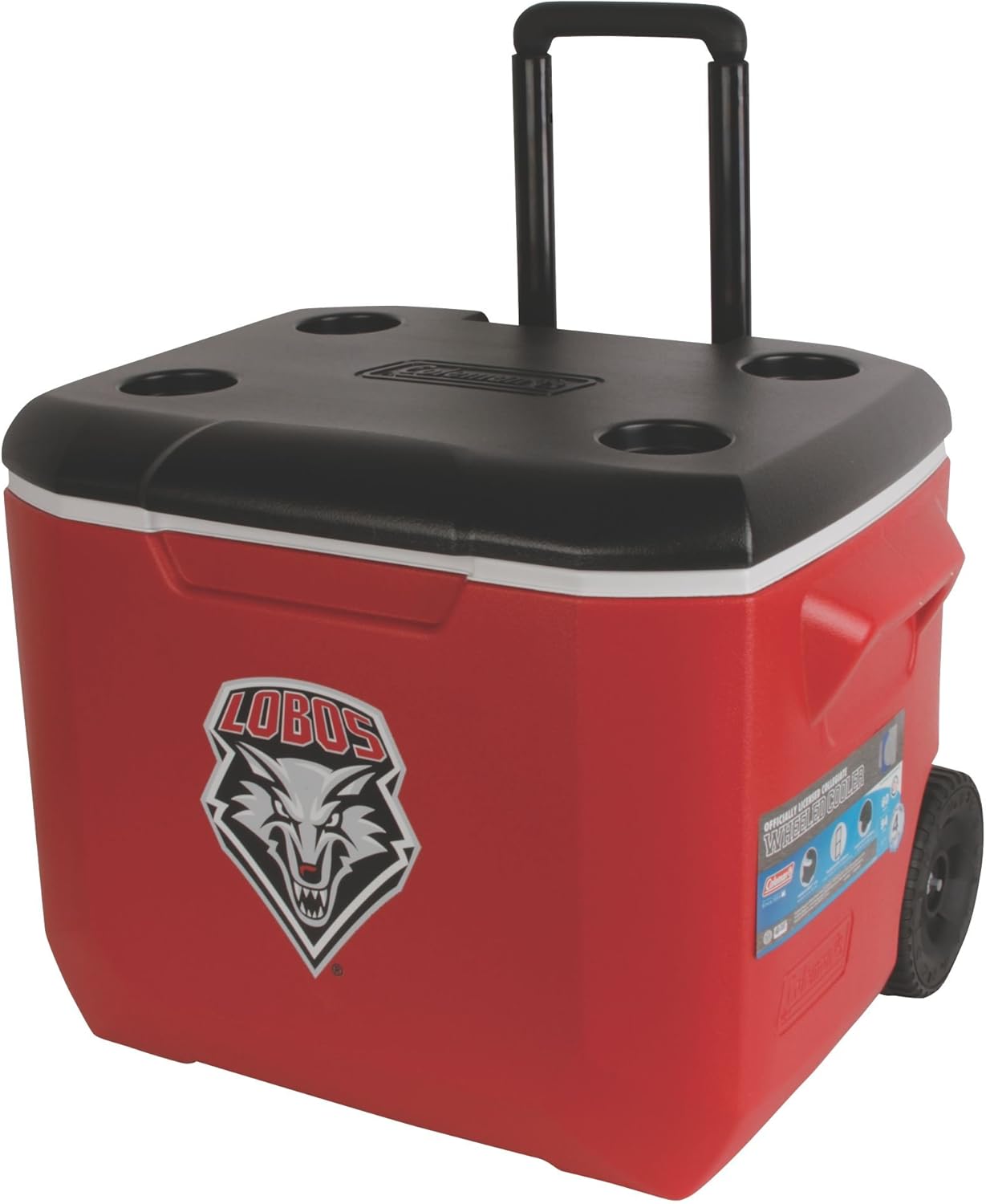 Coleman NCAA New Mexico Unisex 60QT. Roll Coolernew Mexico, Red/Black