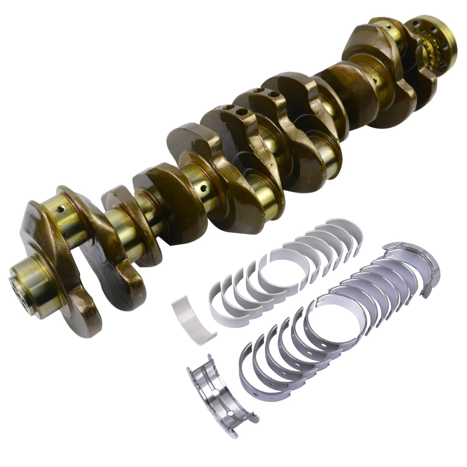 Vilebrequin avec paliers principaux et de bielle 11217799970 11217809375 Compatible avec N57D30 Série 7 F01 730D/735D Série 5 F10 530D Série 3 F30 330D/335D X6 3.0D/3.5D