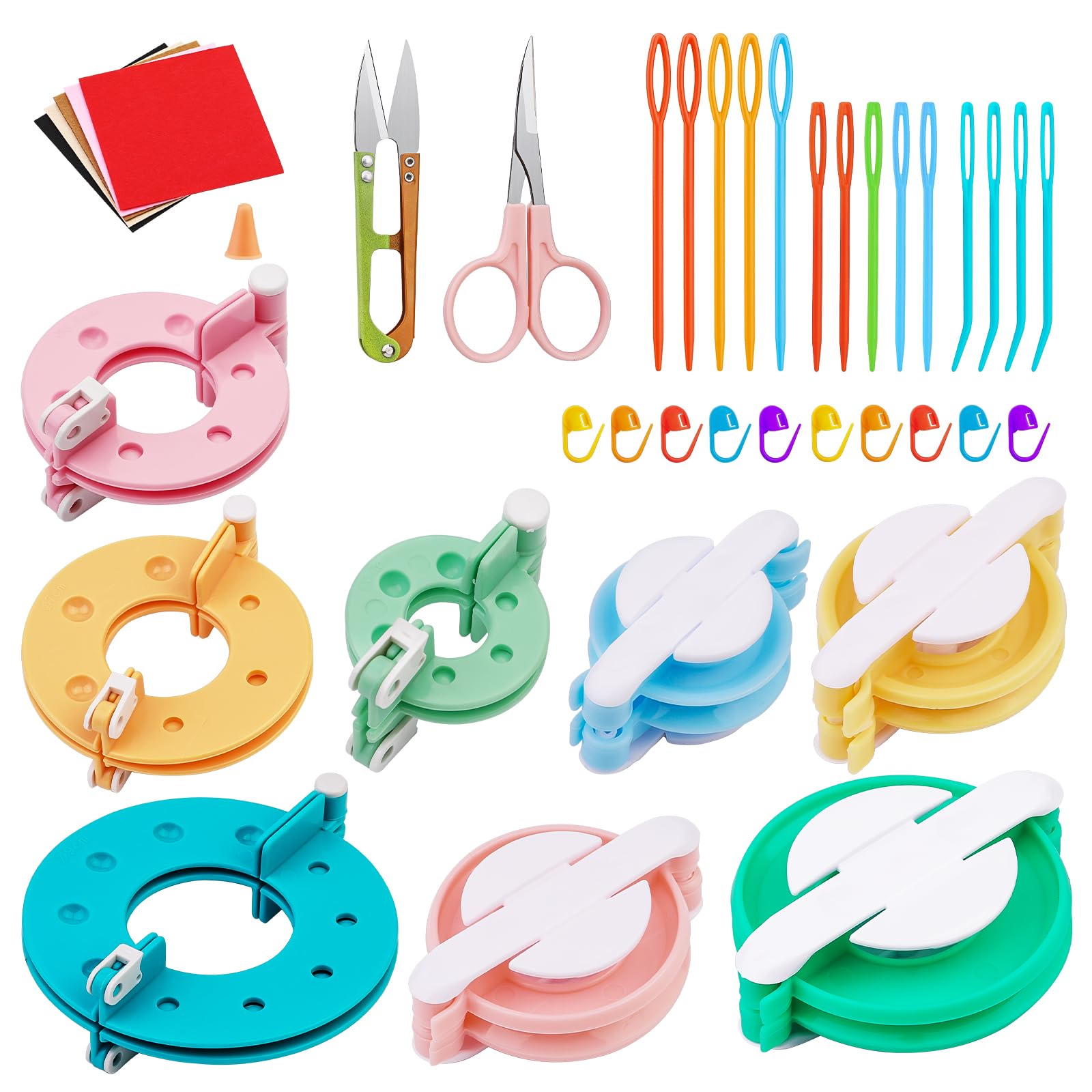 パーツ pompom.tomoko1982 FTEVEN 41Pcs Pom Pom Maker Kit, 8 Size Pompom Maker Tools Set with