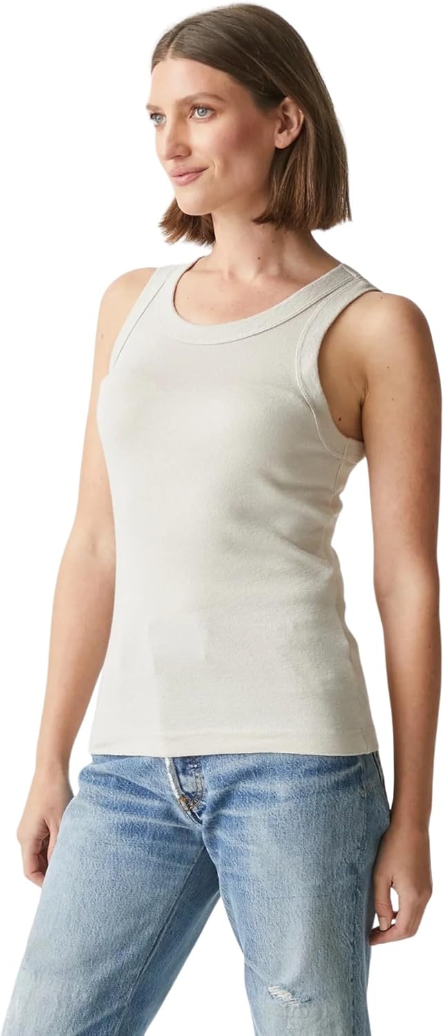Michael Stars Women's Paloma Shine Tank Top, Wide Binding, Fitted, Slimming - Image 3