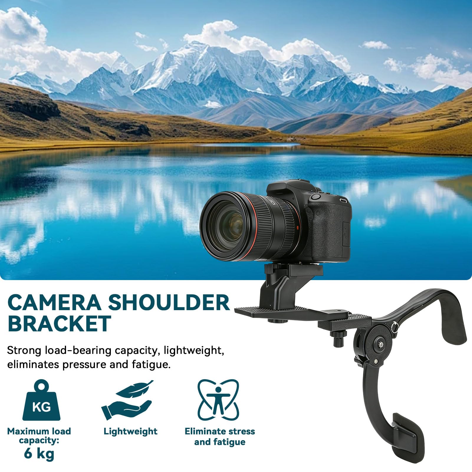 Kit d'équipement d'épaule pour Appareil Photo et caméscope, SR - 500 Noir Caméra d'extérieur avec Support d'appareil Photo Épaule pour Appareil Photo Épaule Support d'amortisseur