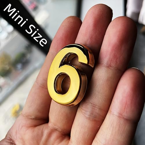 Miniatura 2 de HopeWan - Números de buzón de 1 12 pulgadas, número de puerta autoadhesiva, calcomanías pequeñas doradas para decoración de manualidades.