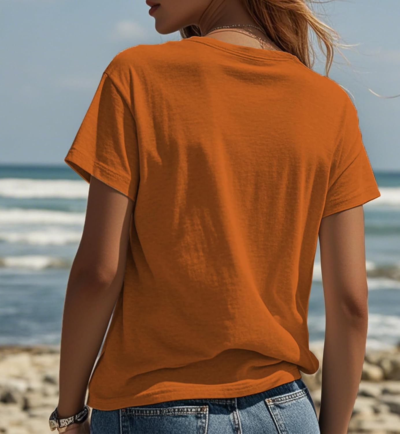 Womens t Shirts Short Sleeve Casual Summer Loose Round Neck Everything is Fine & Dandelion Graphic Tops for Women - Image 2