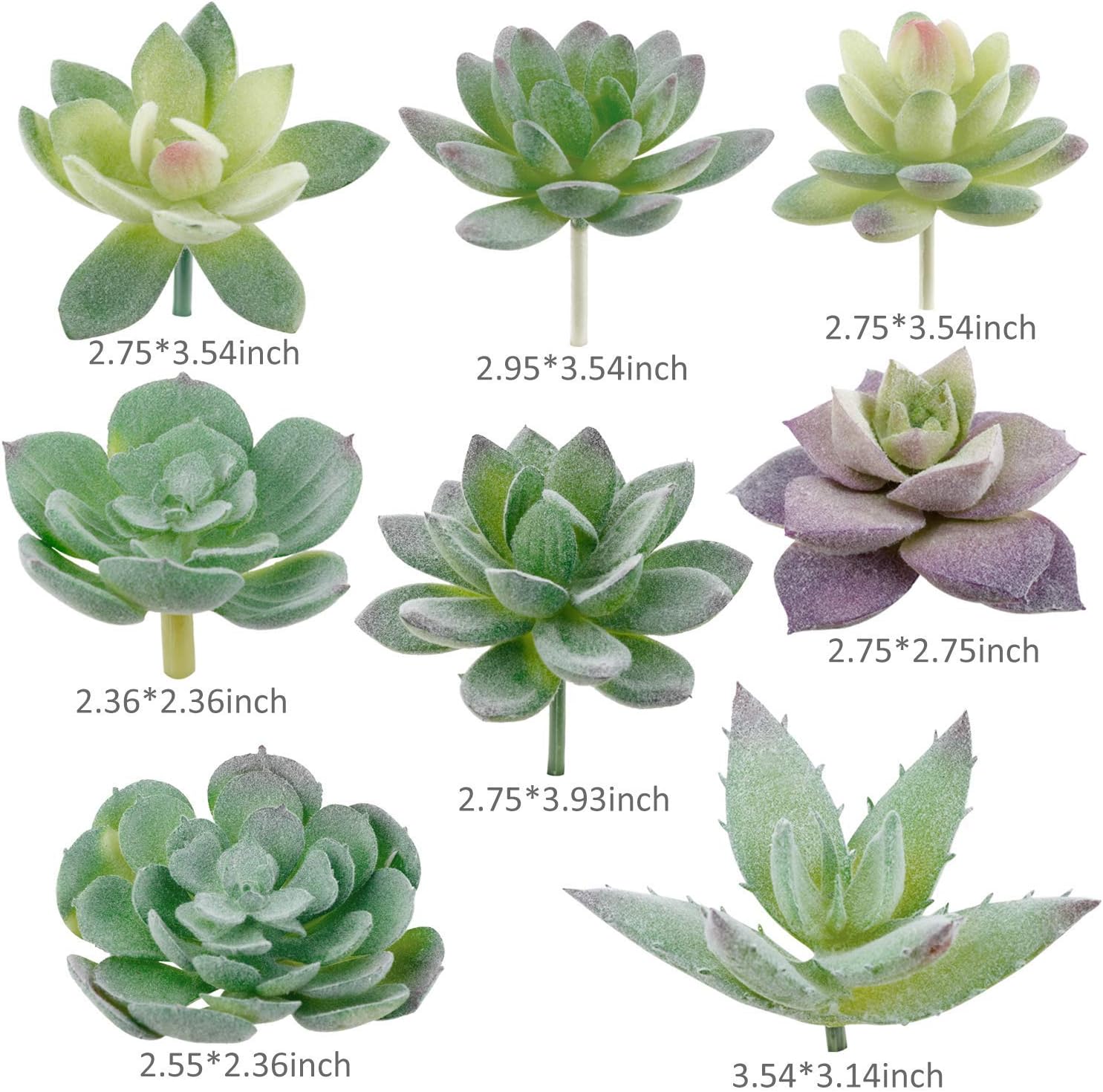 Augshy Artificial Succulents, 16 Pack Fake Succulents Plants Artificial Small Fake Plants Faux Succulents Unpotted for Lotus Landscape Decorative Garden Arrangement Decor - Image 2